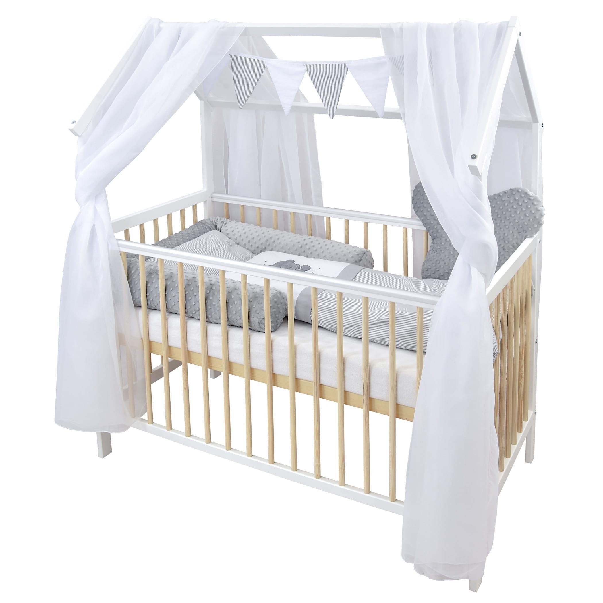 Komplettbett Hausbett Babybett Komplettset