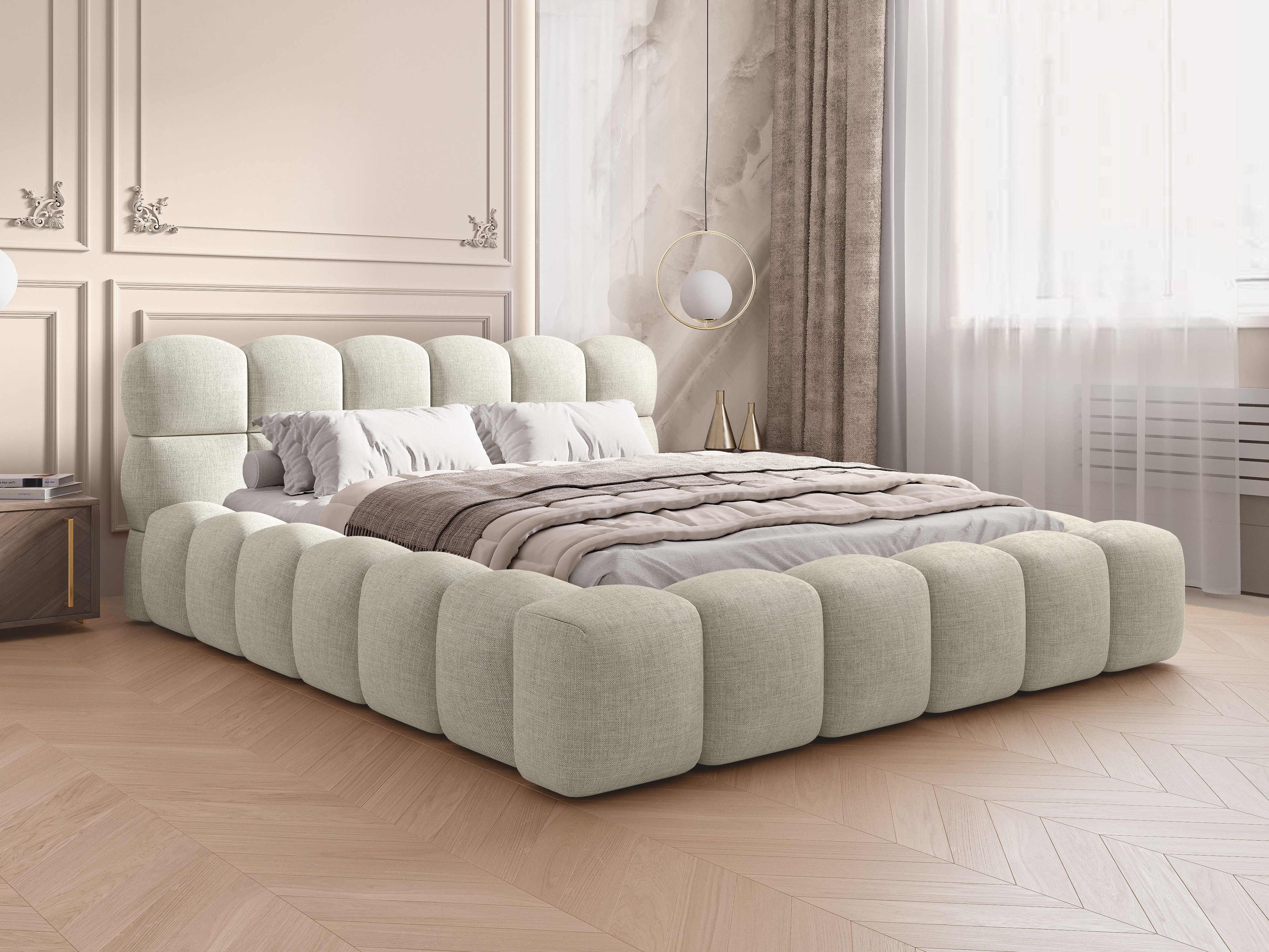 wonello Polsterbett Lana 1 (das Original), Bett mit Bettkasten und Lattenro günstig online kaufen