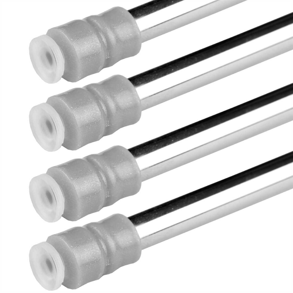 Bestlivings Klemmstange stufenlos ausziehbar – kein Bohren, kein Kleben, Ø 10 mm, 1-läufig, ausziehbar, ohne Bohren, geklemmt, Metall, Gardinenstange mit rutschfesten Gummipuffern, für Bad & Küche