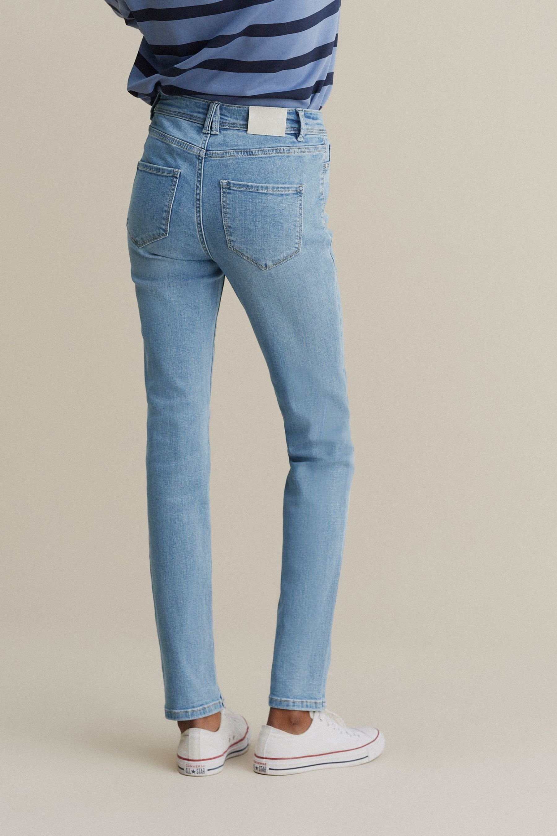 Slim Power-Stretch-Jeans Mid Next Slim-fit-Jeans Blue Fit (1-tlg)