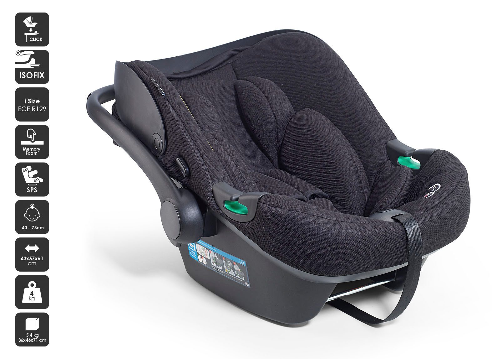 BabyGo Babyschale Travel XP Isize, ab: 40 cm, bis: 87 cm