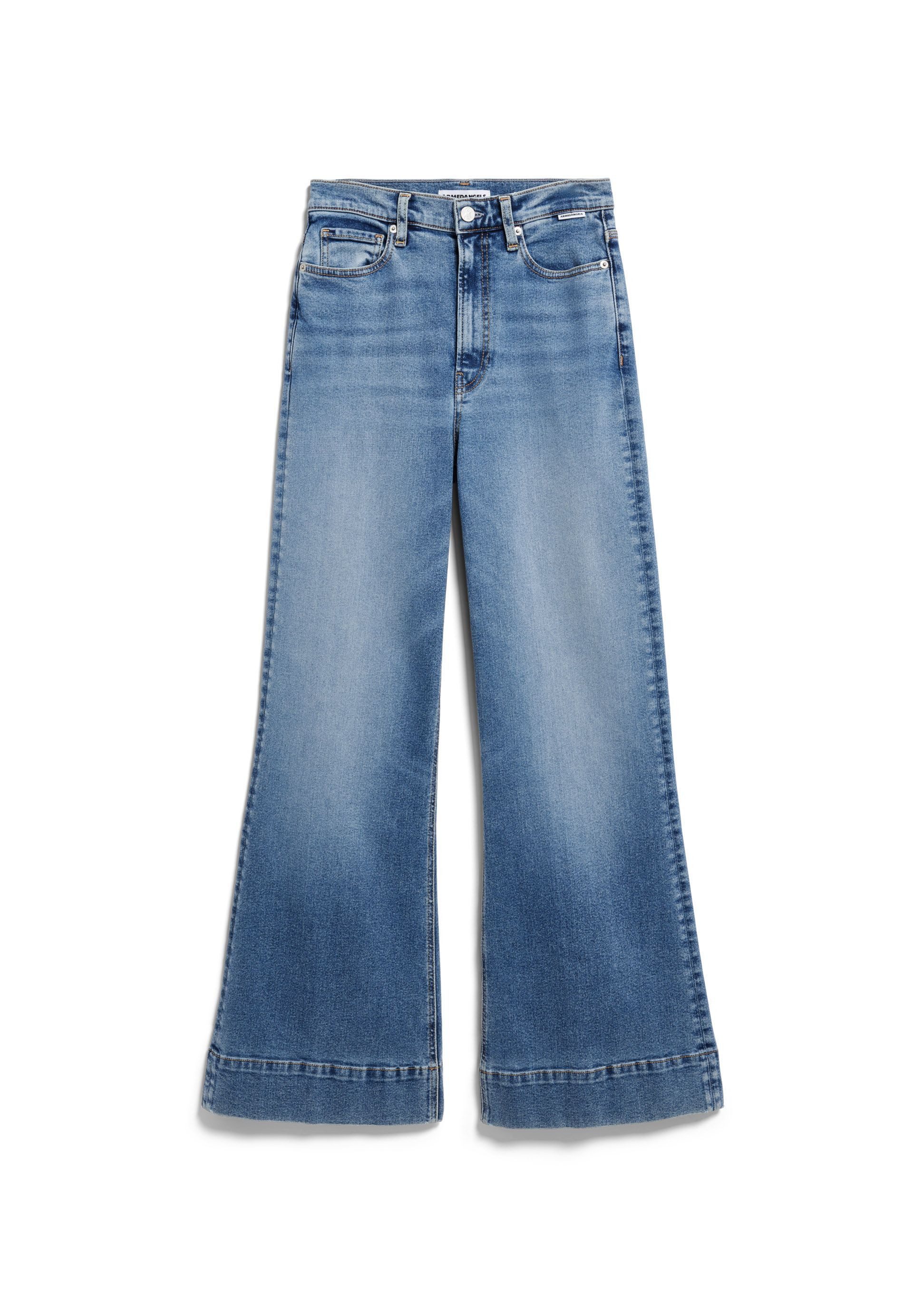 Weite Jeans MURLIAA Wide Leg Jeans recycelter Baumwoll Mix
