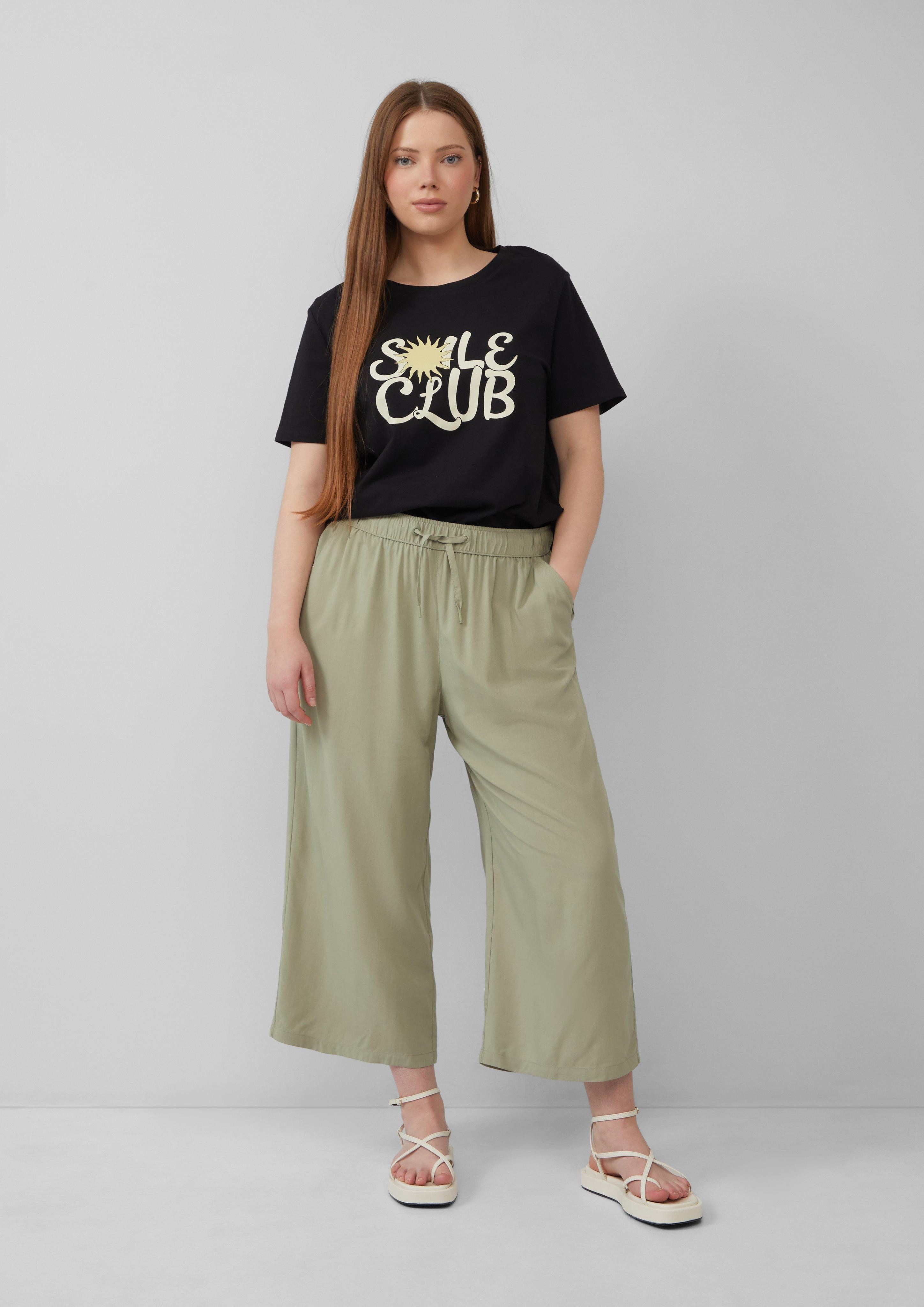 QS Stoffhose Fließende Culotte aus Viskose günstig online kaufen