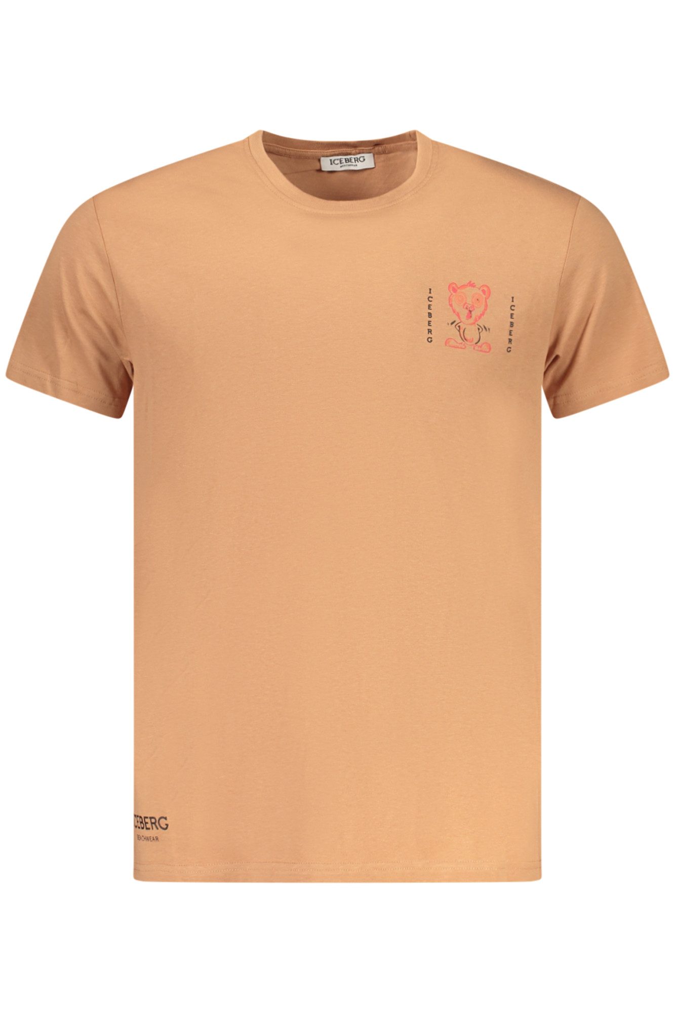 ICEBERG T-Shirt Stylisches Herren Kurzarm T-Shirt Braun mit Print