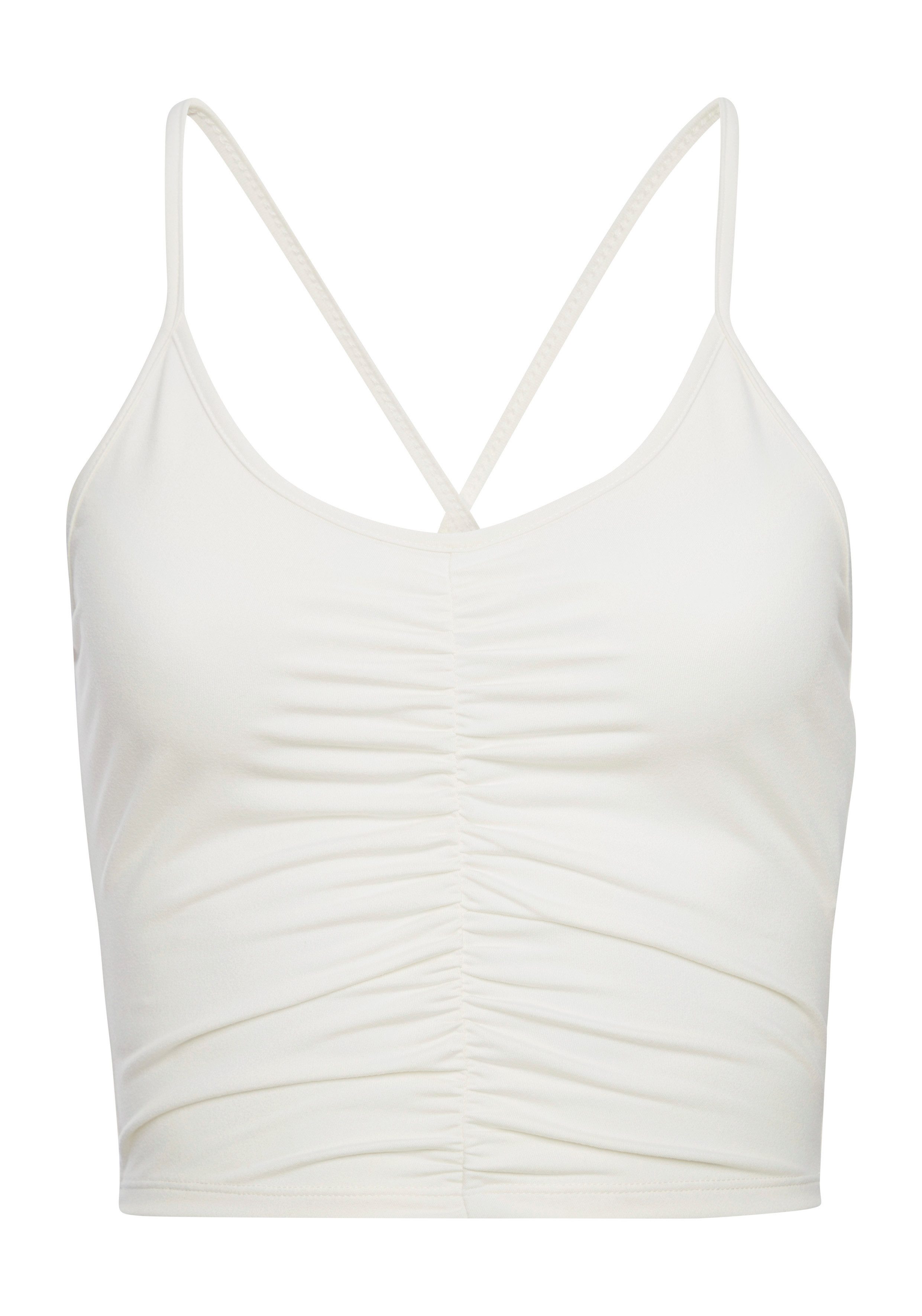 LASCANA ACTIVE Crop-Top - Sporttop mit Raffung vorn und gekreuzten Trägern im Rücken. € 29,99