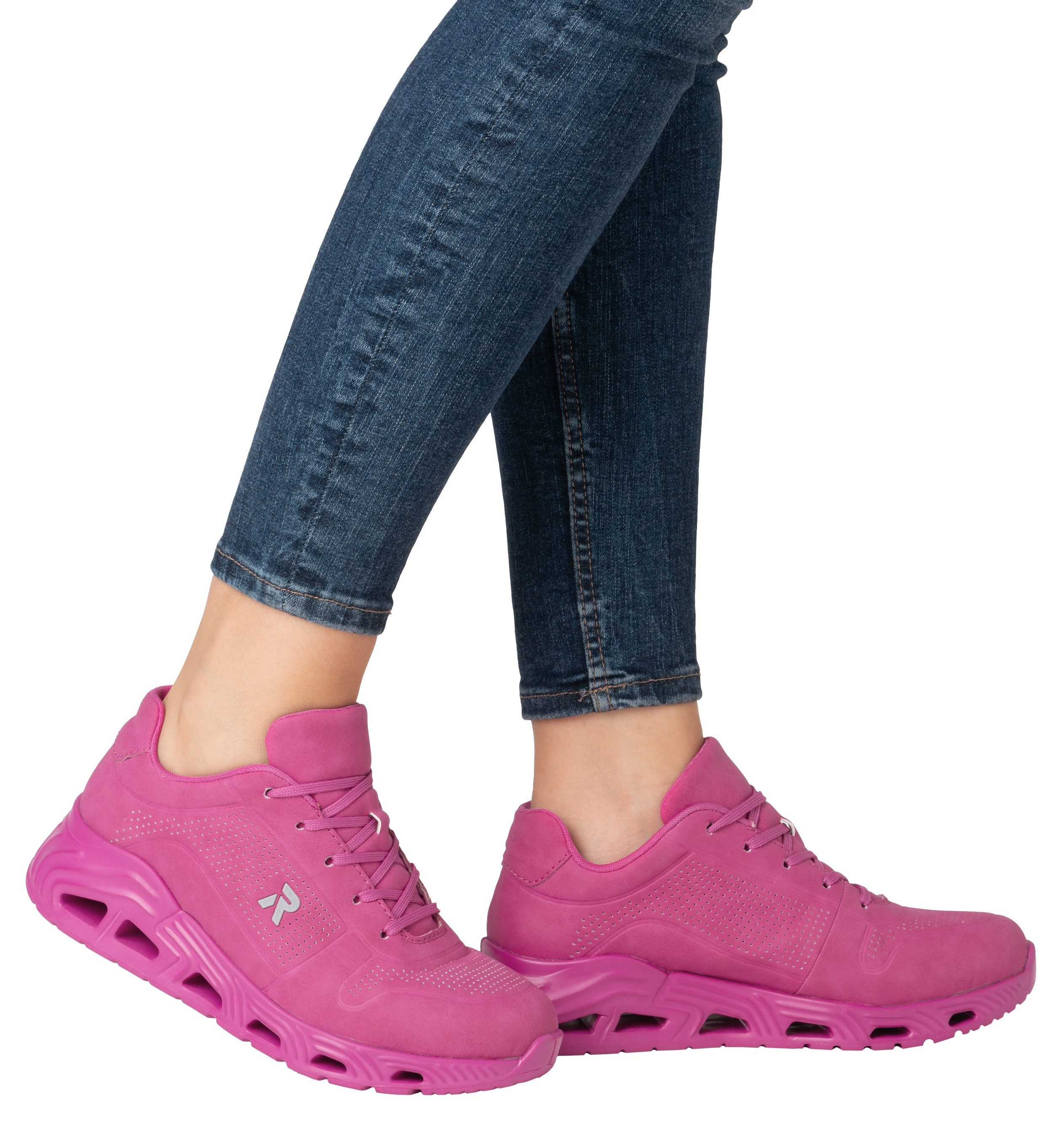 RIEKER Sport Dakota Keilsneaker, Schnürschuh, Halbschuh, Freizeitschuh in veganer Verarbeitung