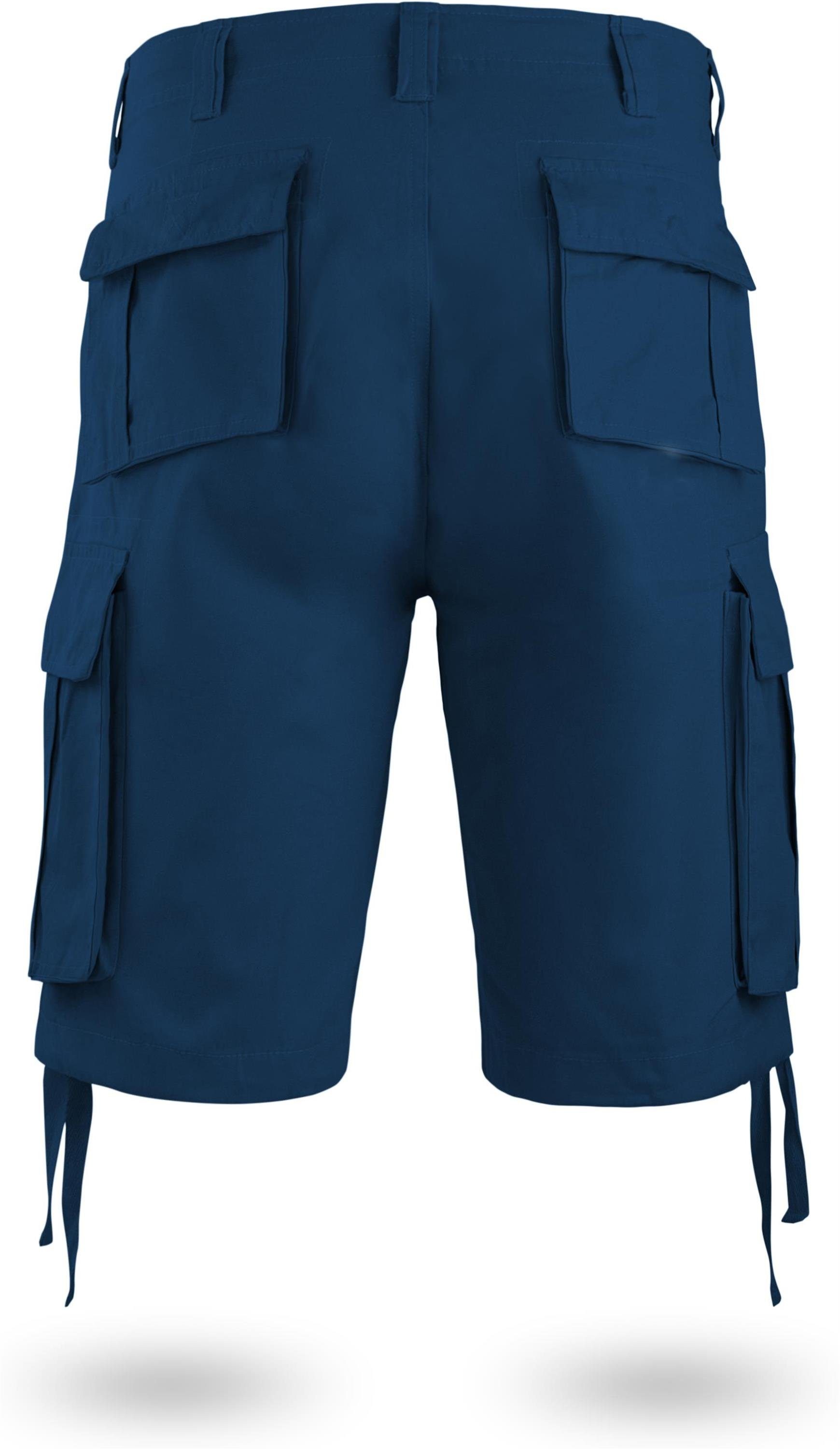 normani Bermudas Herren Shorts Kalahari Vintage 100% Sommershorts Navy Shorts Bio-Baumwolle aus mit Cargotaschen kurze