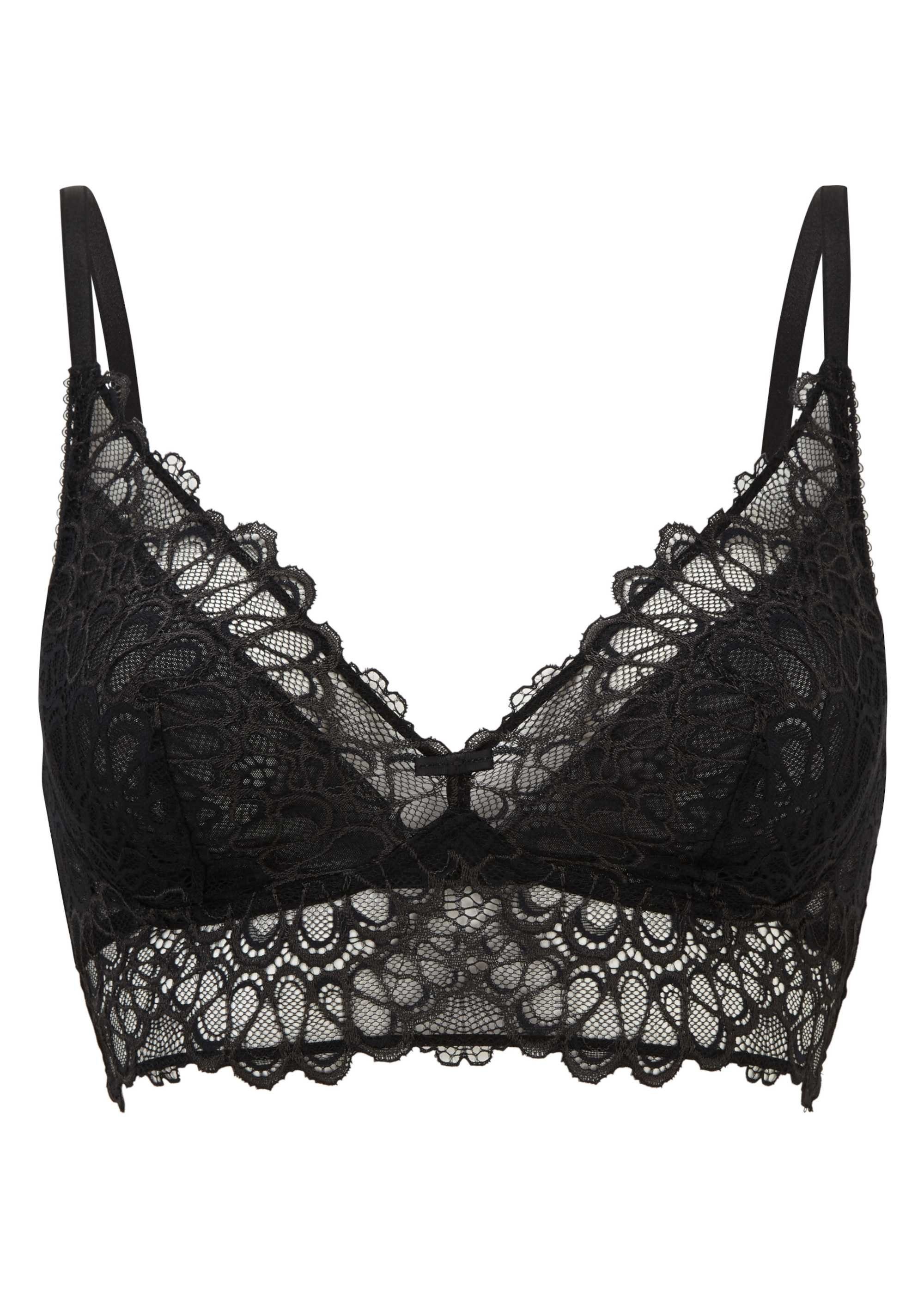 Bügelloser BH Swirl Bügelloser Longline BH Black