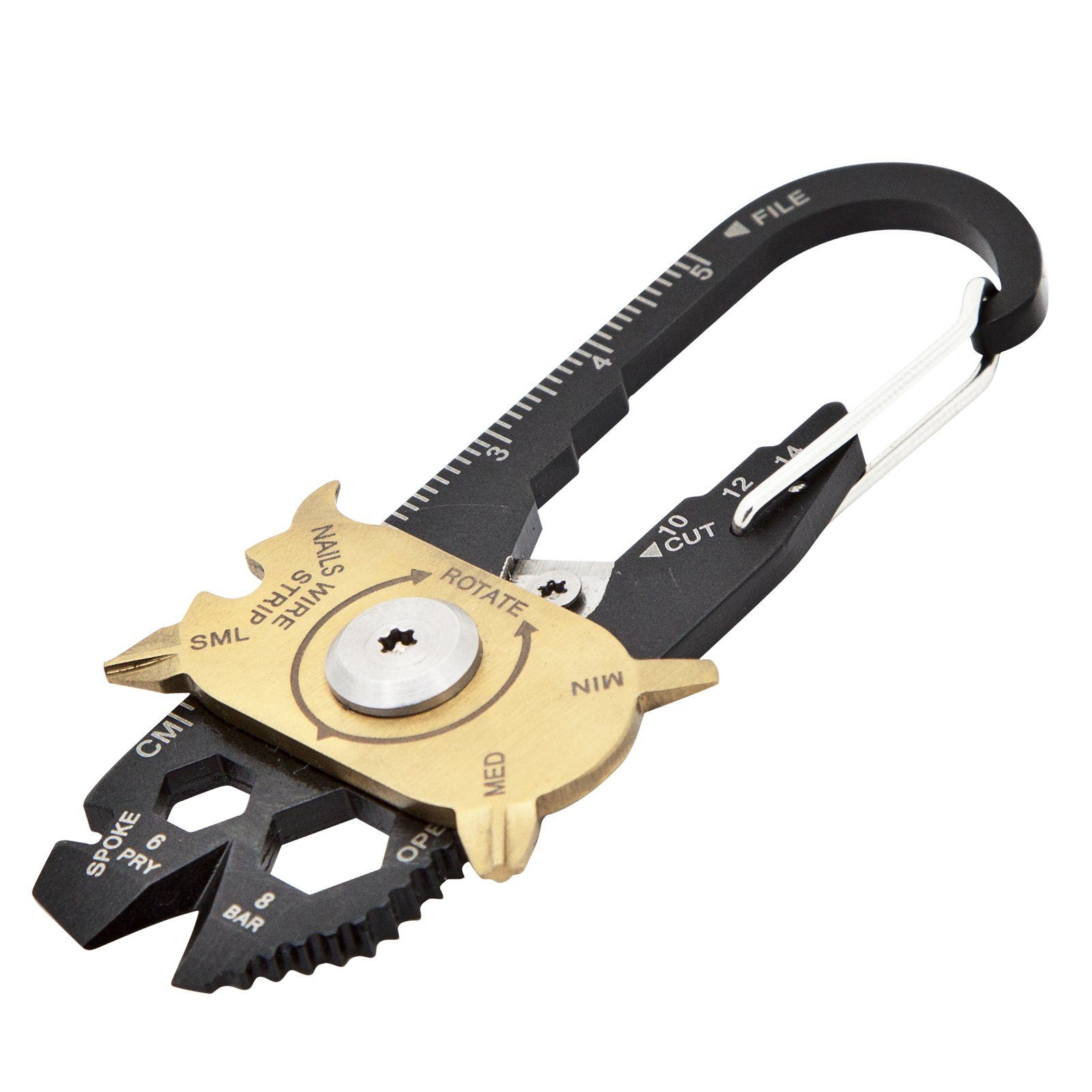 True Utility Schlüsselanhänger Tool, Multitool Micro FIXR Multitool Taschenmesser Mini Clip