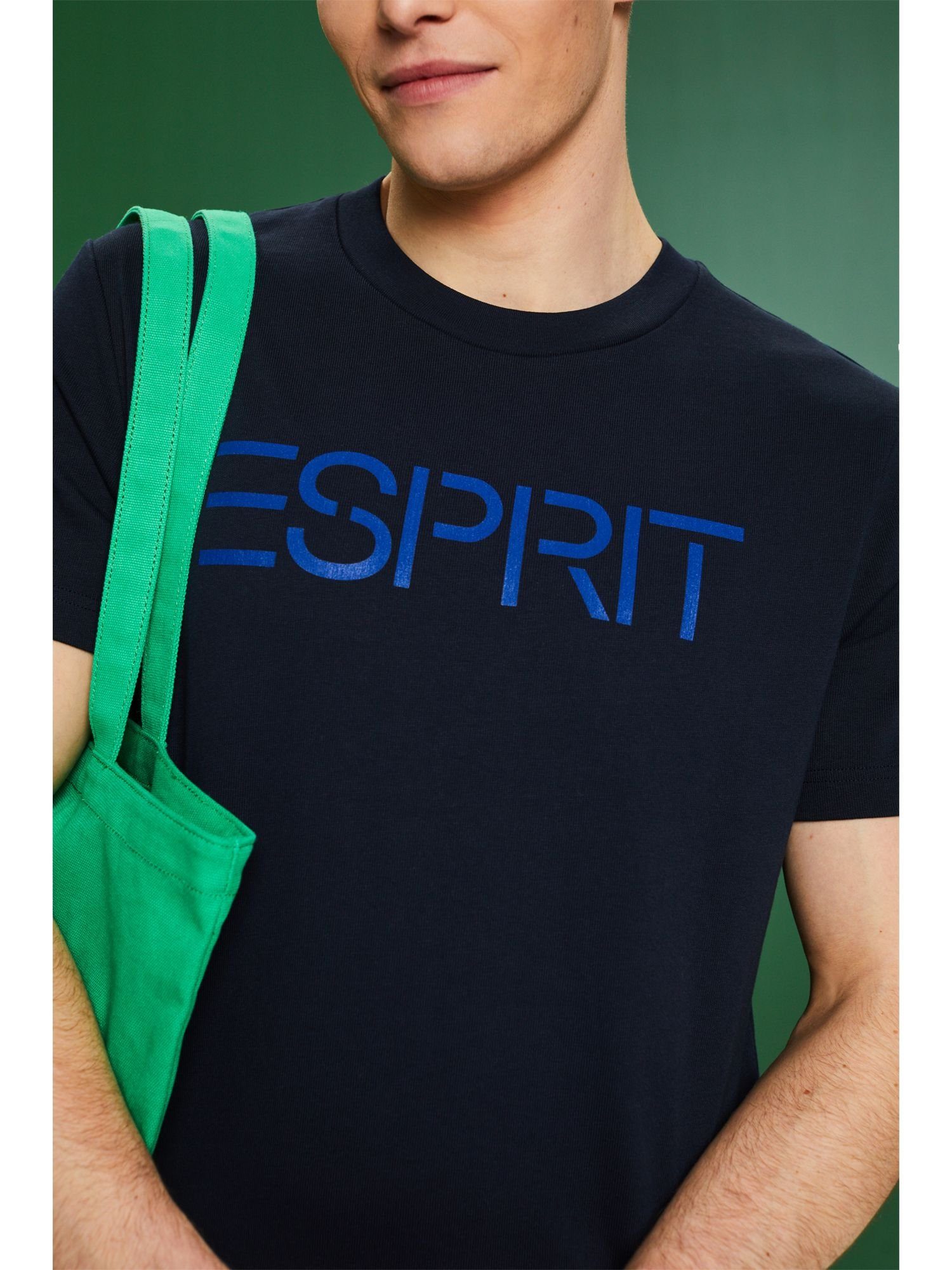 Logoprint NAVY mit Esprit (1-tlg) T-Shirt T-Shirt