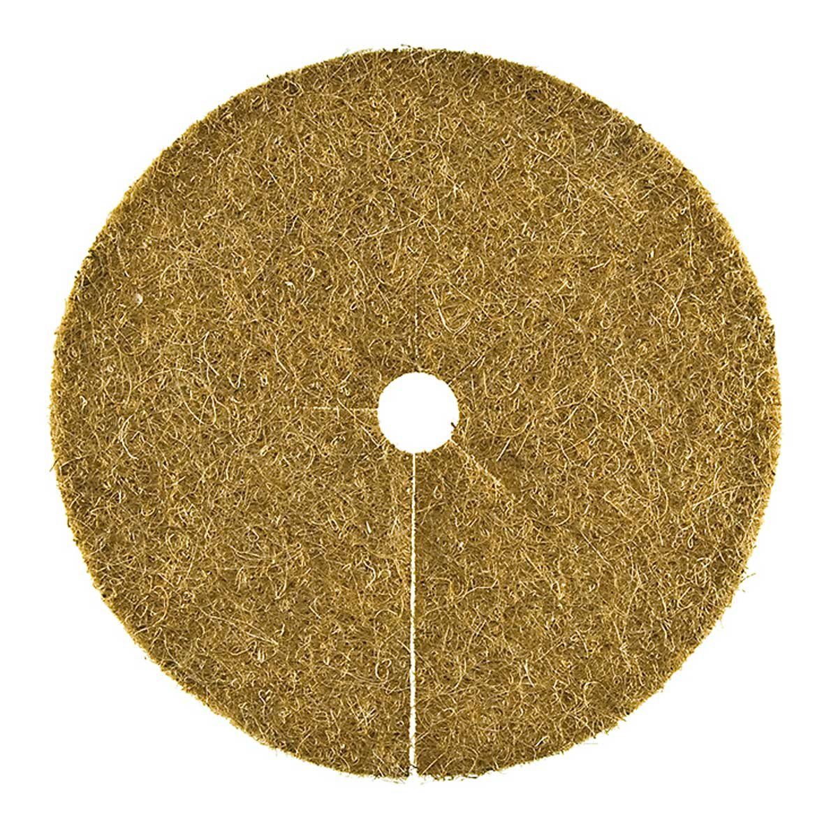 HaGa Kokosscheibe Kokosscheibe M Kübelabdeckung Ø 37cm, Kokosscheibe mit Loch, Kübelabdeckung, Winterschutz für Topfpflanzen