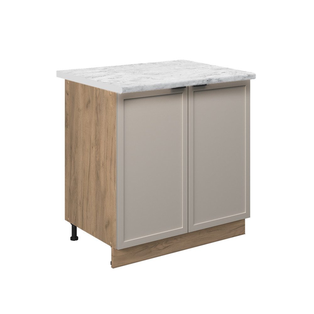 Vicco Spülenunterschrank Fame-Line, GrauBeige/Goldkraft Eiche, 80 günstig online kaufen