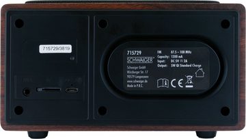 Schwaiger 715729 Radio (FM, 5 W, QI-Ladeplatte, Weckfunktion)