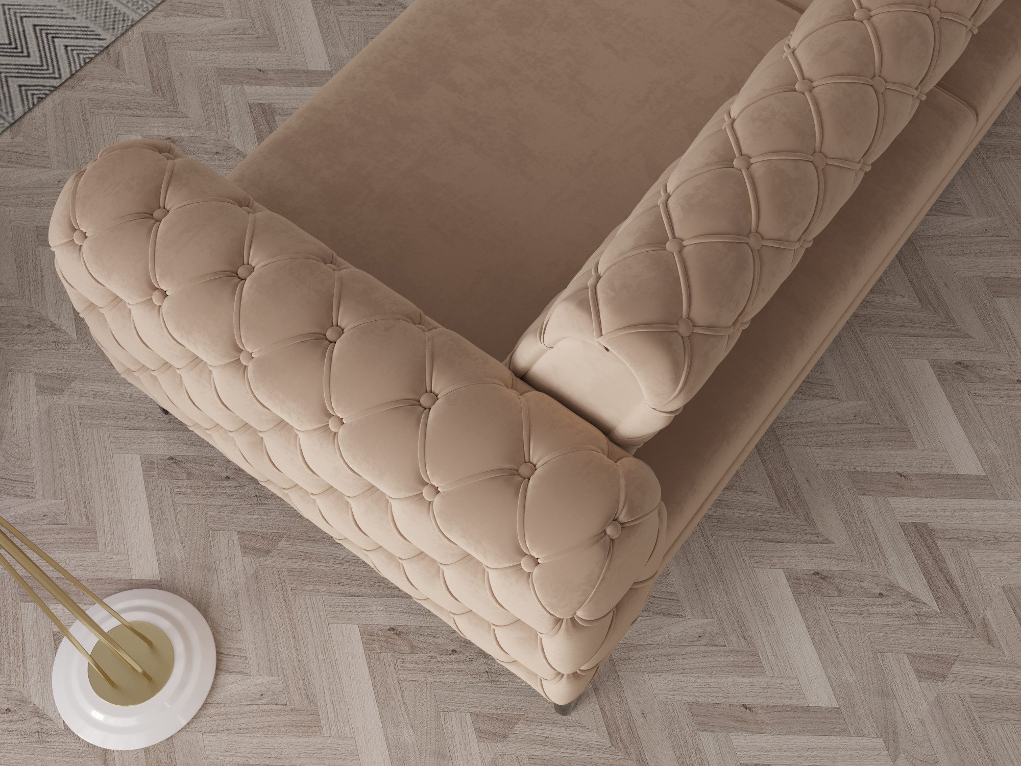 Möbeldreams Chesterfield-Sofa Sofa-Set Arizona Chesterfield Schlaffunktion günstig online kaufen