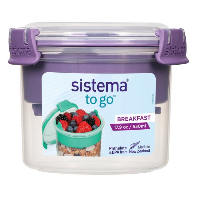 sistema Vorratsdose “Box Breakfast To Go 0.53 l – Farbwahl”, Kunststoff Lebensmittelsicher