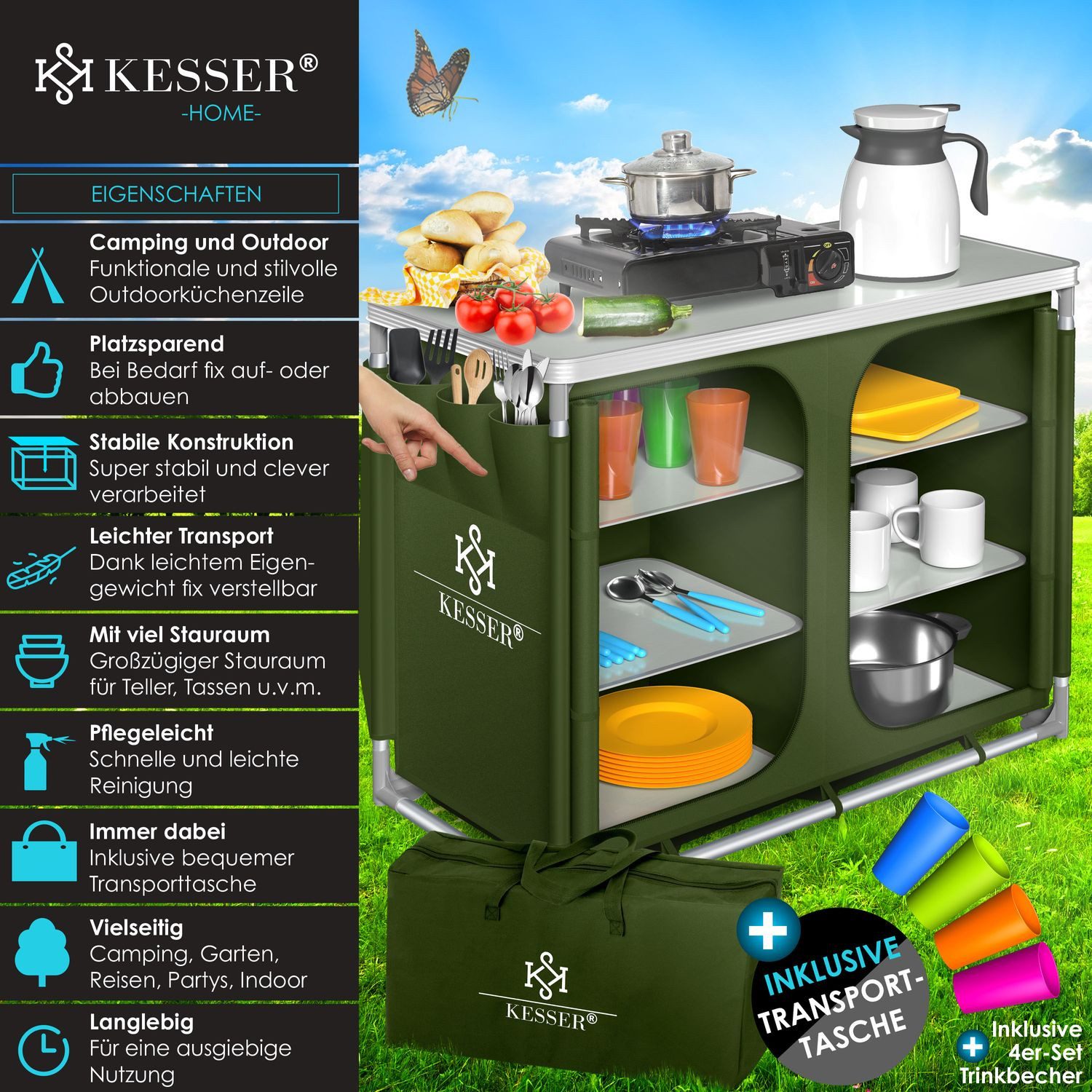 KESSER Campingschrank Campingschrank, Campingküche mit Aluminiumgestell günstig online kaufen