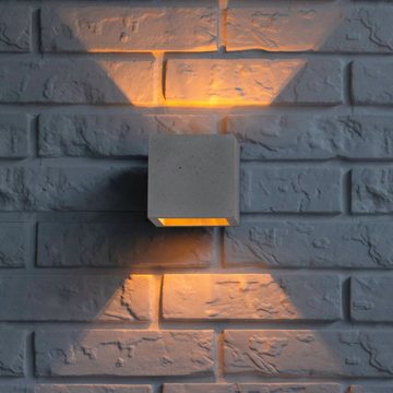 SPOT Light Wandleuchte BLOCK, ohne Leuchtmittel, Naturprodukt aus echtem Beton, Handgefertigt, Made in EU