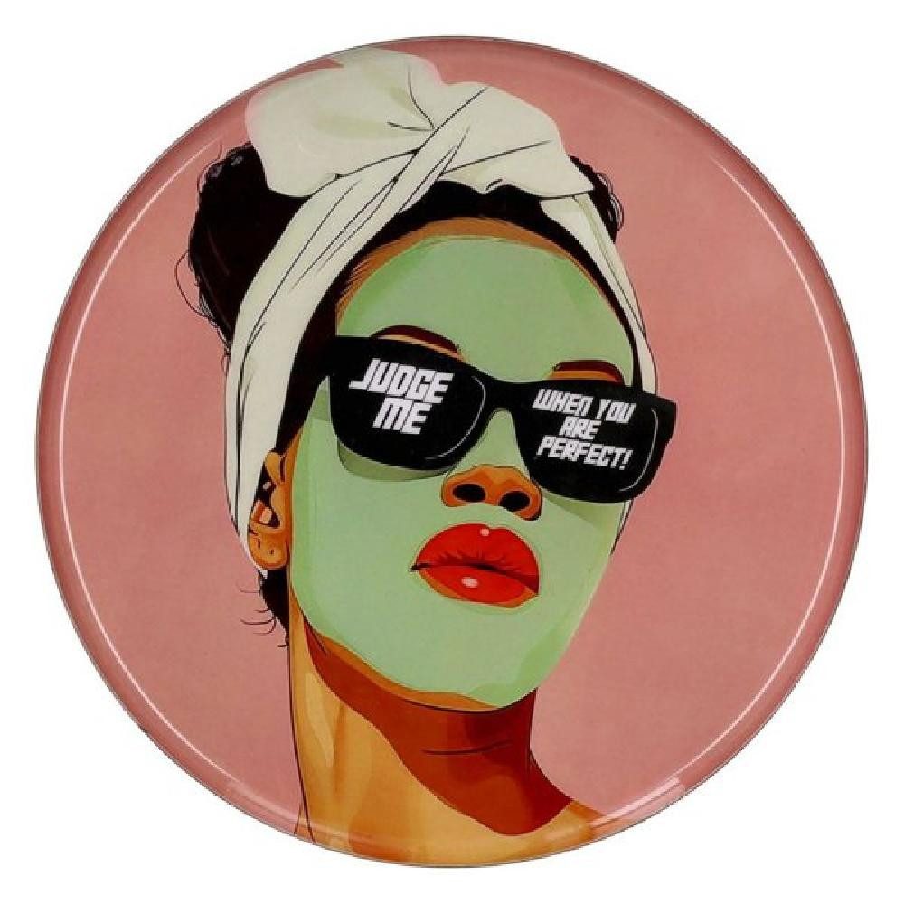 Giftcompany Getränkeuntersetzer Dekotablett Love Trays Frau mit Gesichtsmaske Altrosa