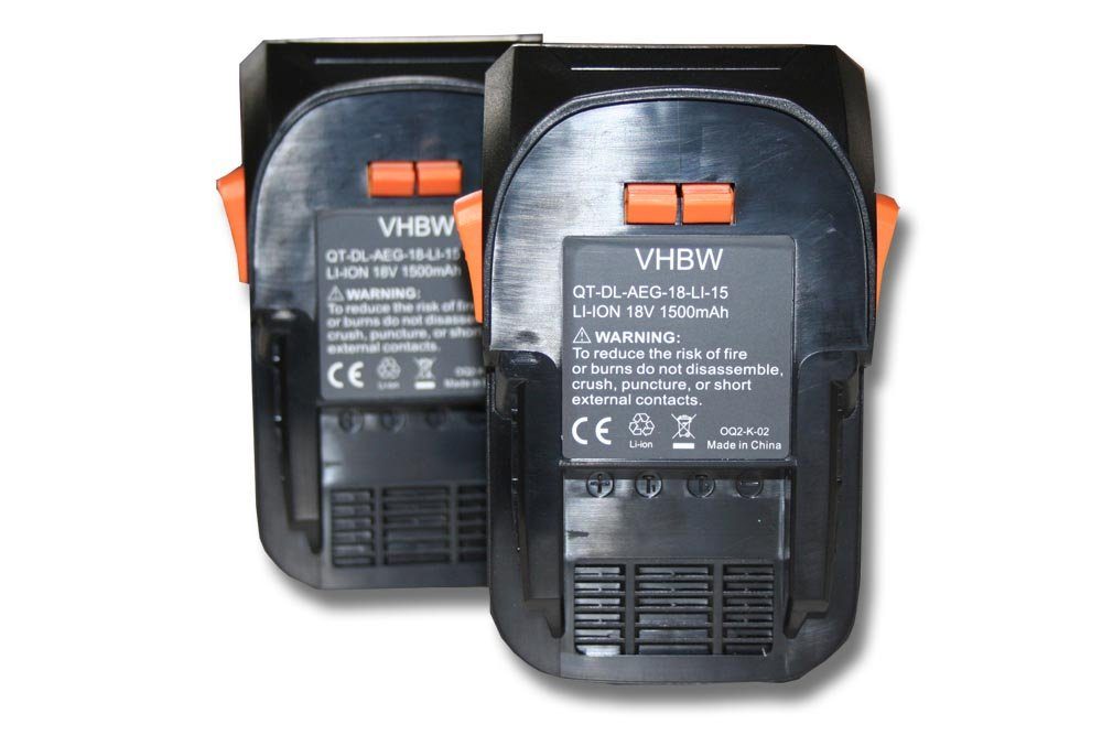 vhbw passend für AEG BBH 18 Li-402C, BBH18 Li-302C, BBH18-0, BEX18-125, Akku 1500 mAh