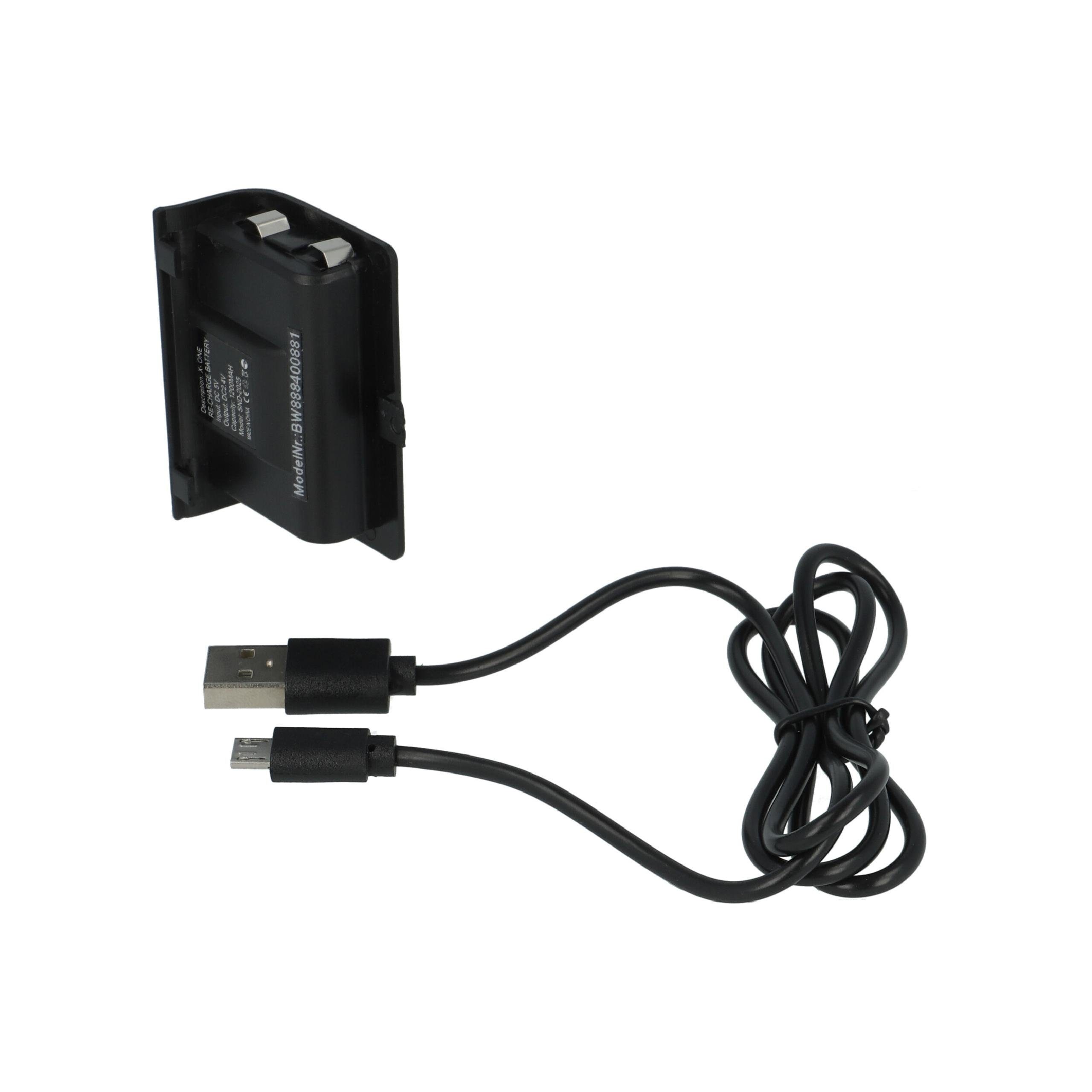 vhbw Akku passend für Microsoft Xbox One Wireless Controller (1200 mAh, 2,4 Akku Akku NiMH 1200 mAh (2,4 V, 1 St), Leistungsfähiger Austausch-Akku für den Controller Ihrer Spielkonsole