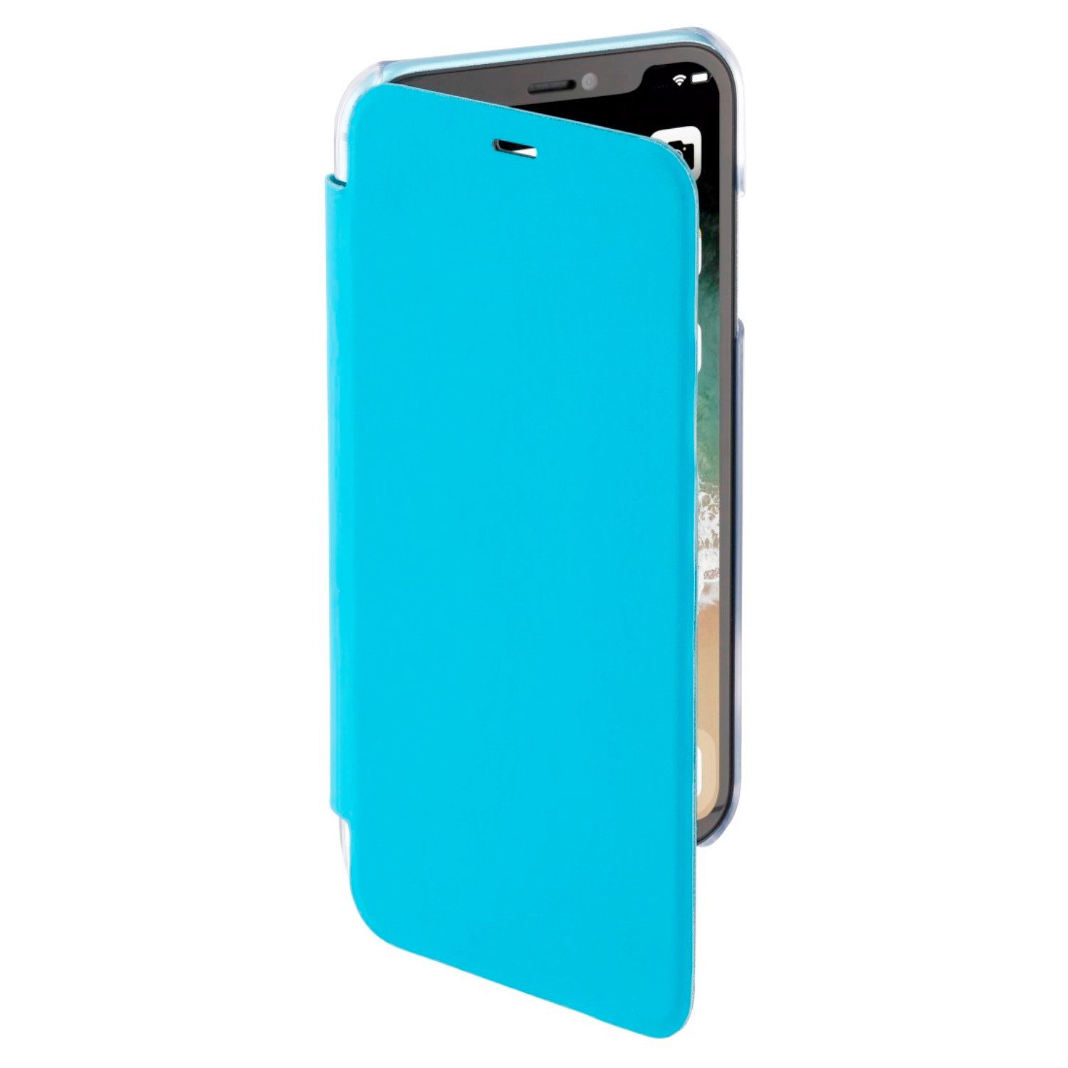 Hama Handyhülle Booklet Clear Klapp-Tasche Schutz-Hülle 15,4 cm (6,06 Zoll), Case Flip-Cover für Apple iPhone XR 360° Schutz