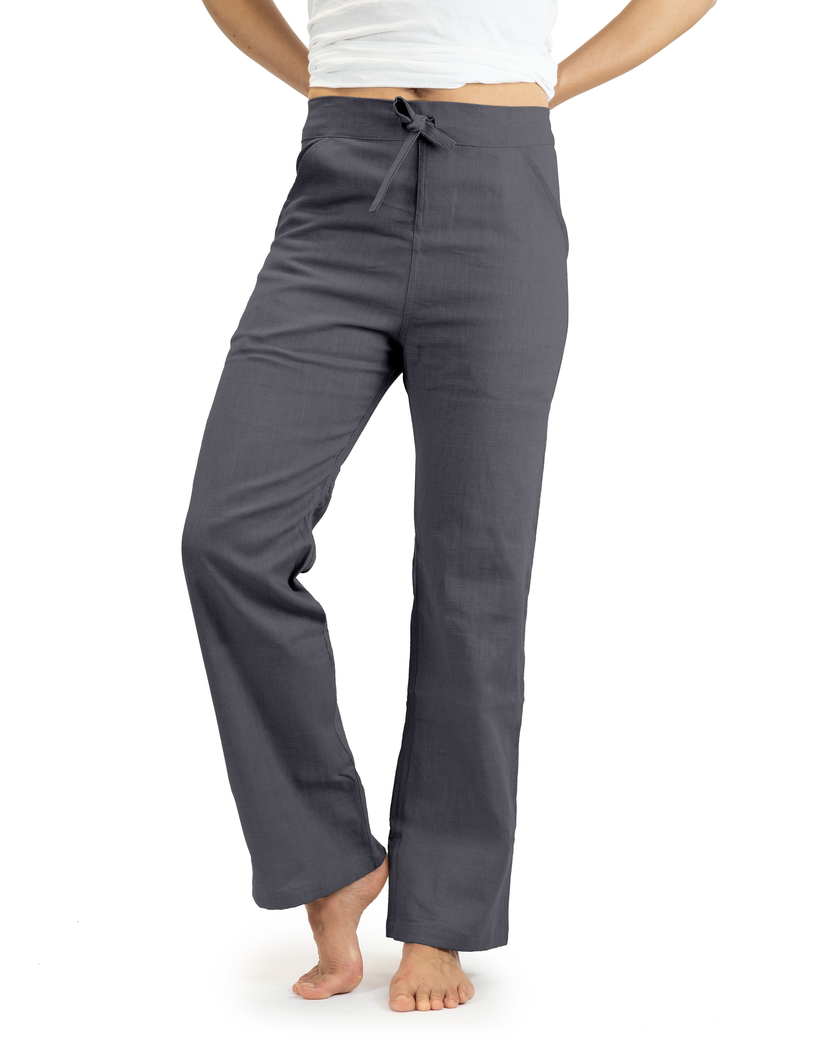 SCHAZAD anthrazit Leinenhose Essential-Slim