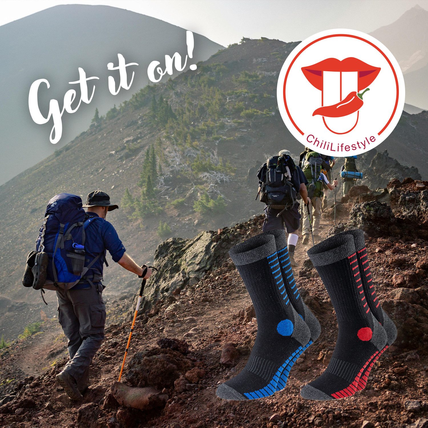 Chili Lifestyle Wandersocken HIKE Funktionssocken Trekking Wandern für Herr günstig online kaufen