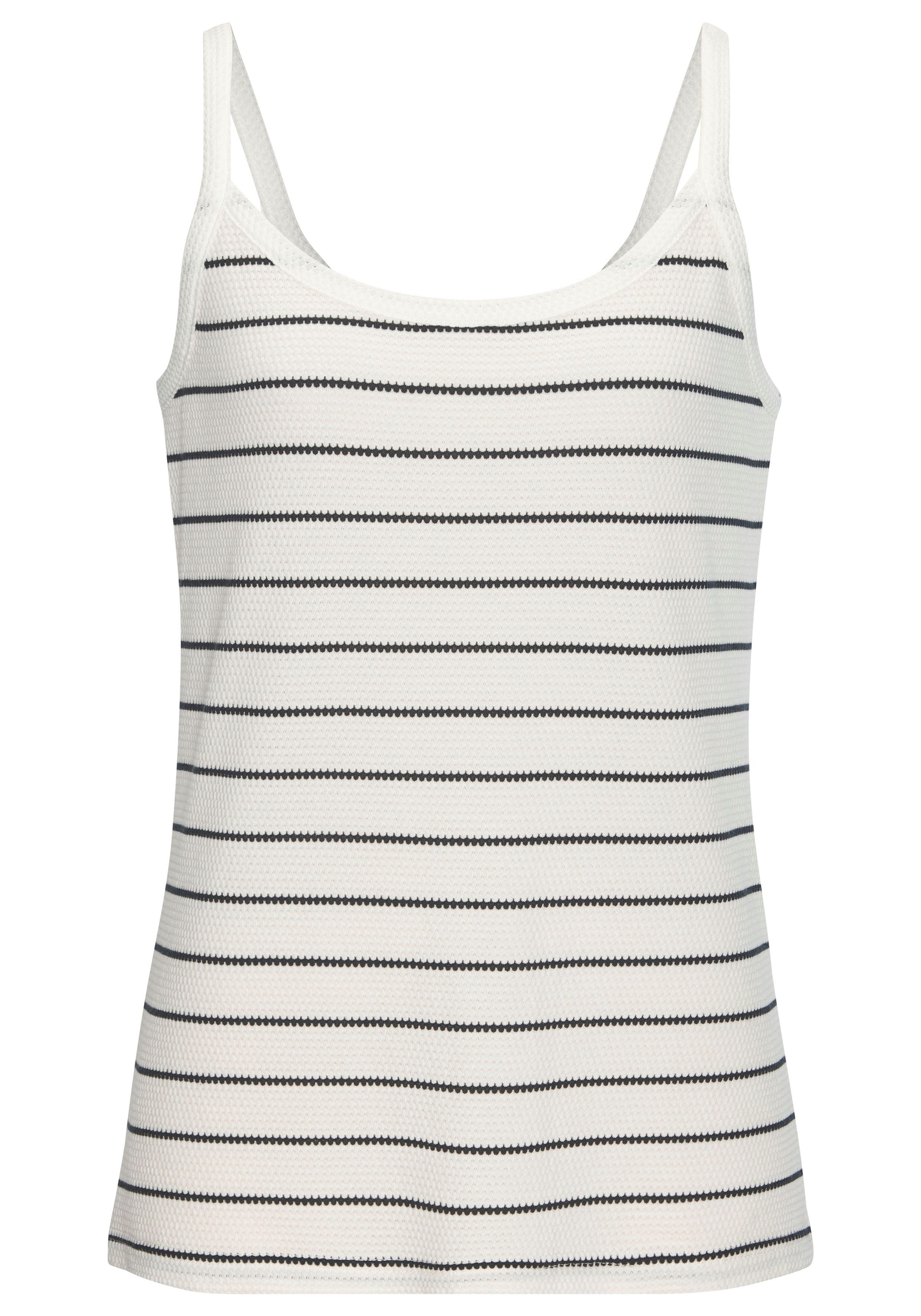 Vivance by Lascana Trägertop (2er-Pack) aus strukturiertem Jersey in Streifenoptik – Bild 4 von 5