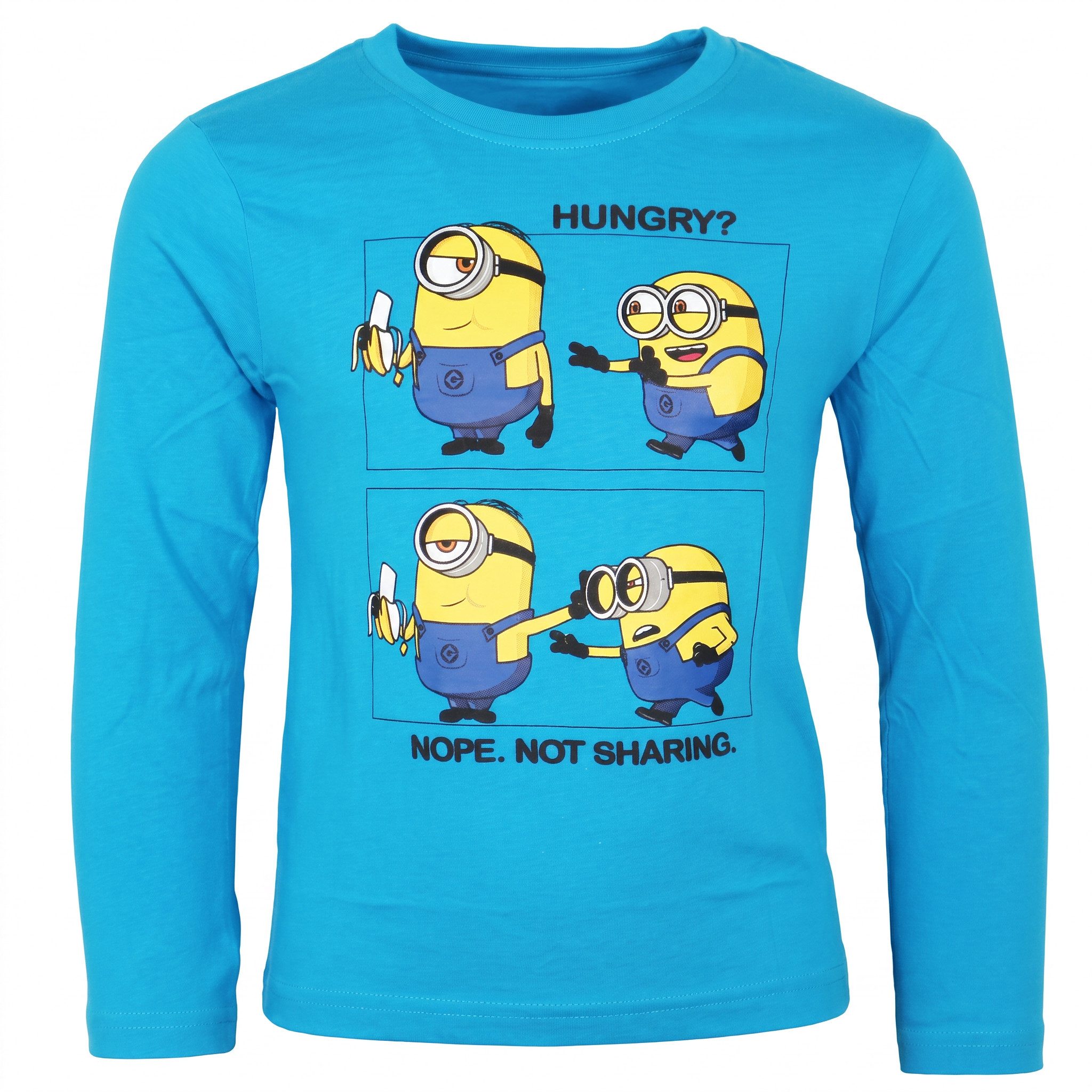 Minions Langarmshirt Die Minions Kinder Jungen langarm Shirt Langarmshirt 100% Baumwolle, Gr. 104-134
