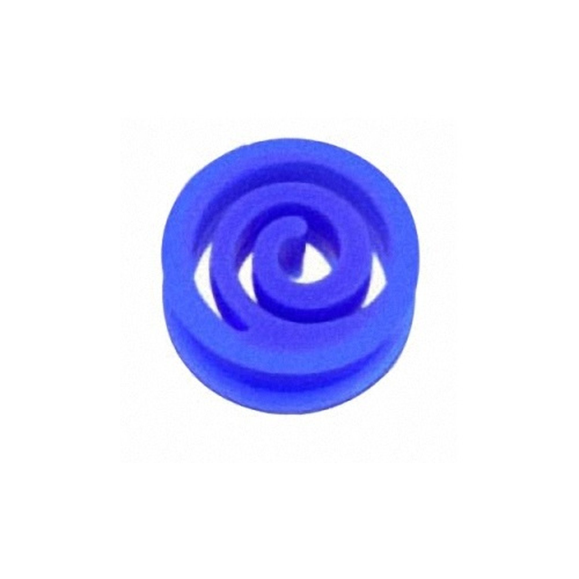 Taffstyle Plug Ohr Plug Flesh Tunnel Ohrpiercing Silikon Spirale, Ohr Plug Flesh Tunnel Piercing Ohrpiercing Silikon Spirale Blau