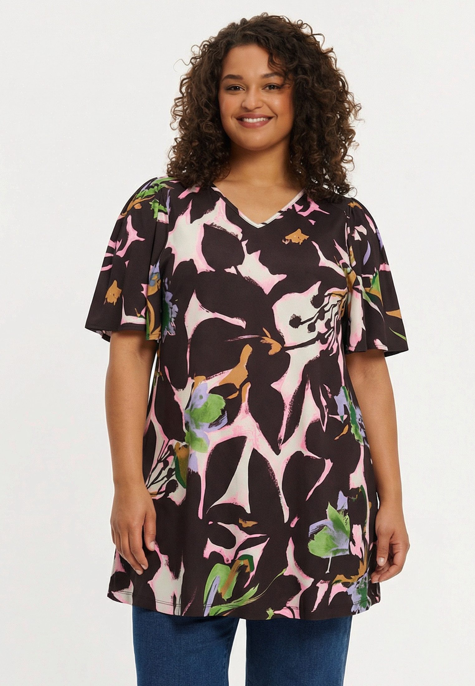 YOEK Tunika Damen Tunika mit Druck günstig online kaufen