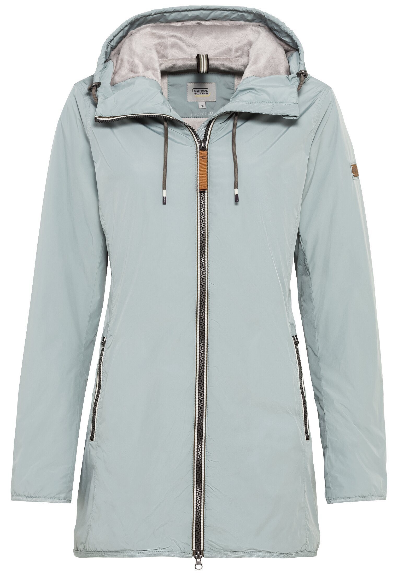 camel active Plüschfutter Blau-Grau Funktionsjacke mit weichem