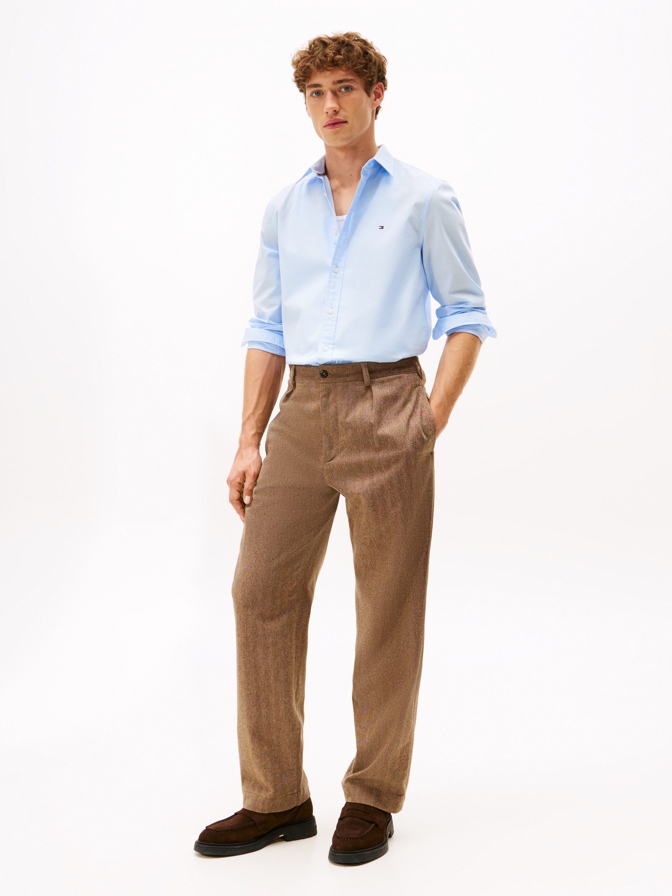 Tommy Hilfiger Langarmhemd FLEX POPLIN SHIRT Slim Fit, Kentkragen, Baumwollqualität – Bild 3 von 5