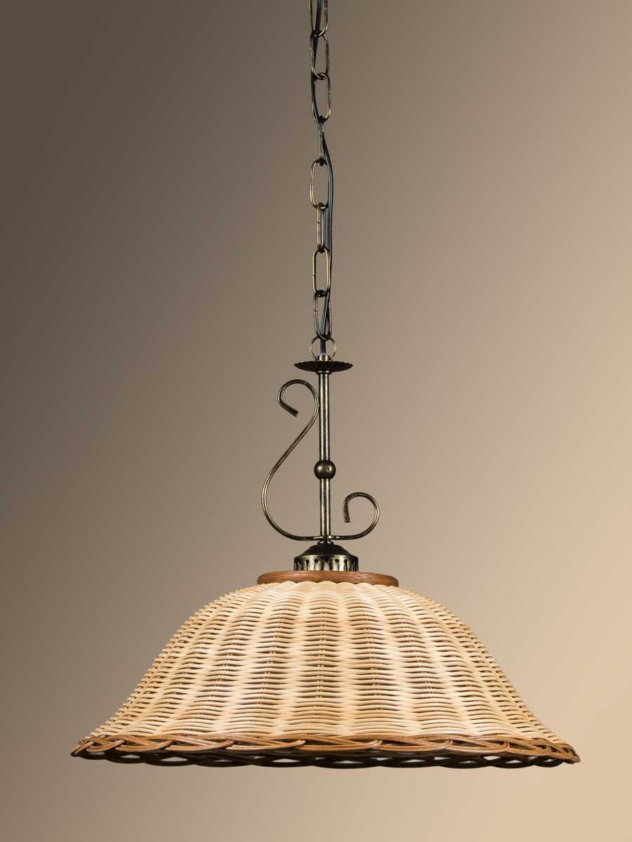 Helios Leuchten Hängeleuchten Rattan, Korblampe, Rattanlampe skandinavischer Stil, Boho Hängelampe, für Esstisch Wohnzimmer Küche, handgefertigtes Produkt