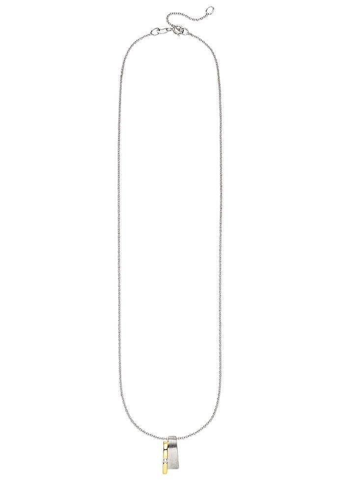 Bruno Banani Kette mit Anhänger Schmuck Geschenk Silber 925 Halsschmuck Halskette Ankerkette, mit Zirkonia (synth) – Bild 2 von 2