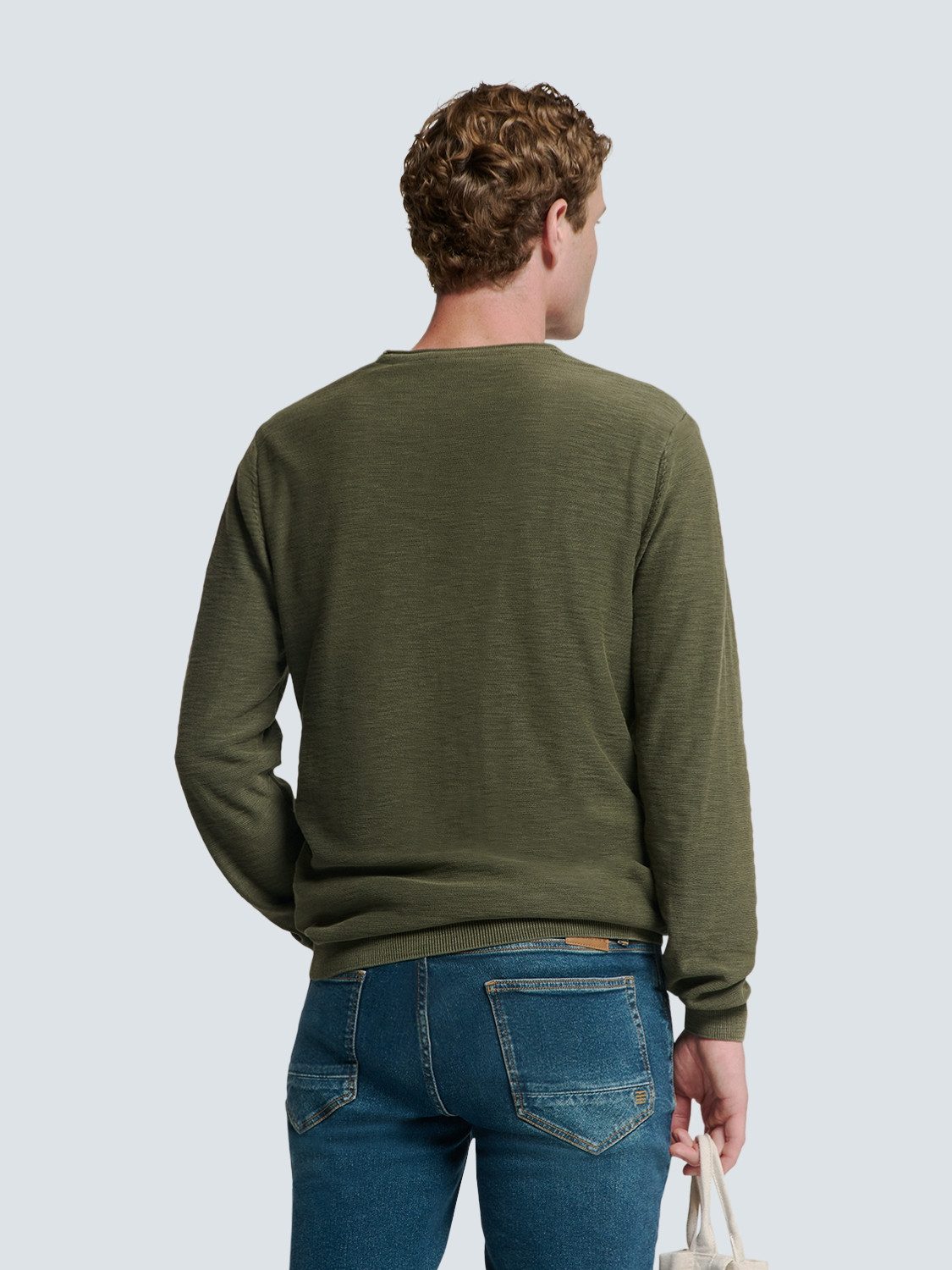 NO EXCESS Rundhalspullover mit Melange Optik günstig online kaufen