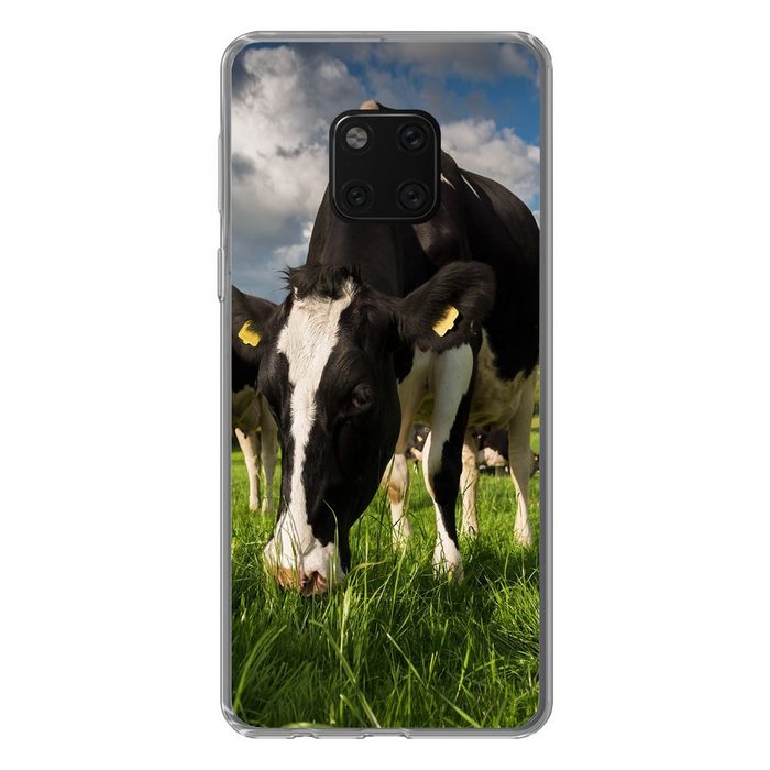 MuchoWow Handyhülle Kühe - Tiere - Gras - Wiese - Bauernhof Handyhülle Huawei Mate 20 Pro Handy Case Silikon Bumper Case
