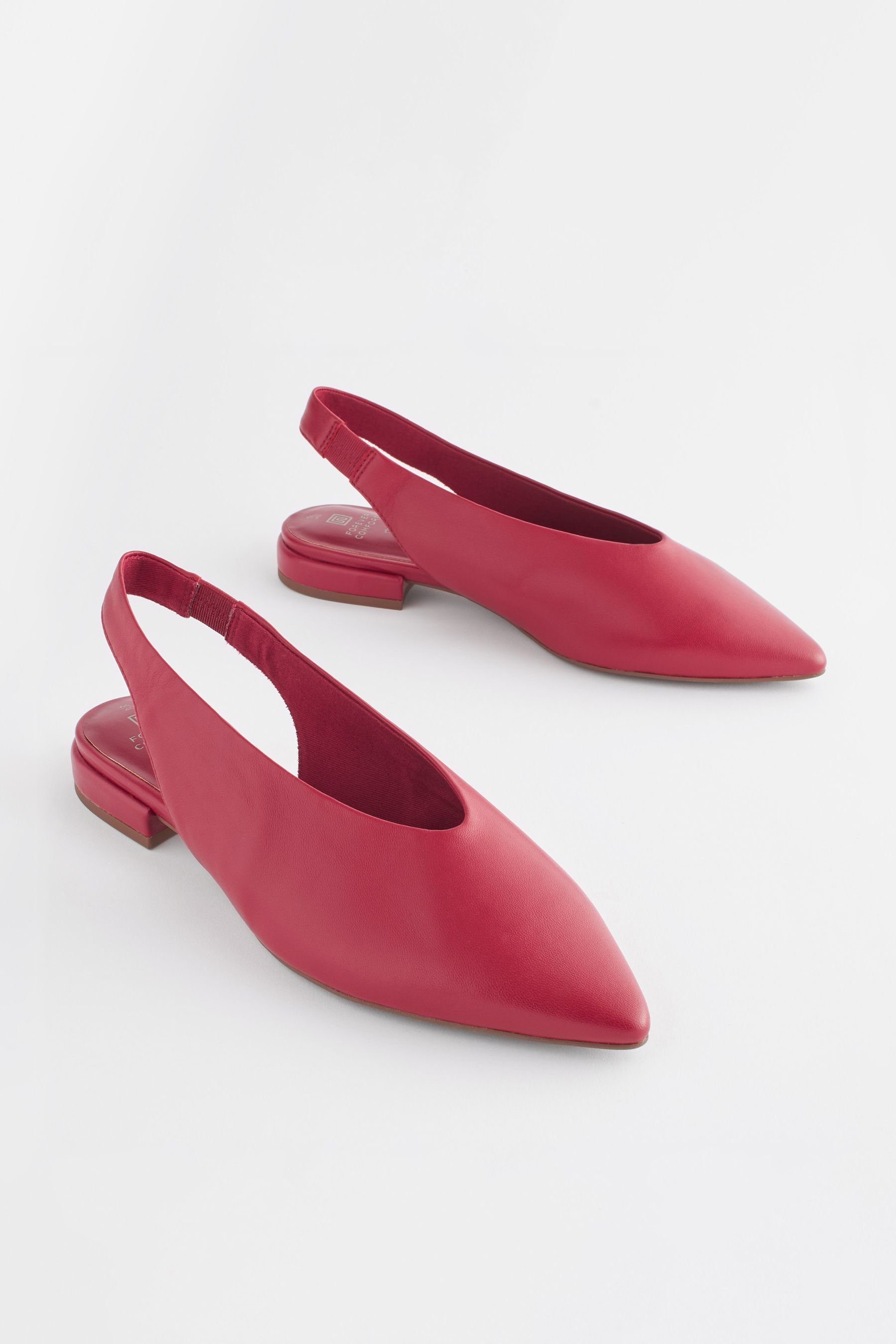 Next (1-tlg) Comfort® Slingbacks Red Slingsandale Forever aus Leder