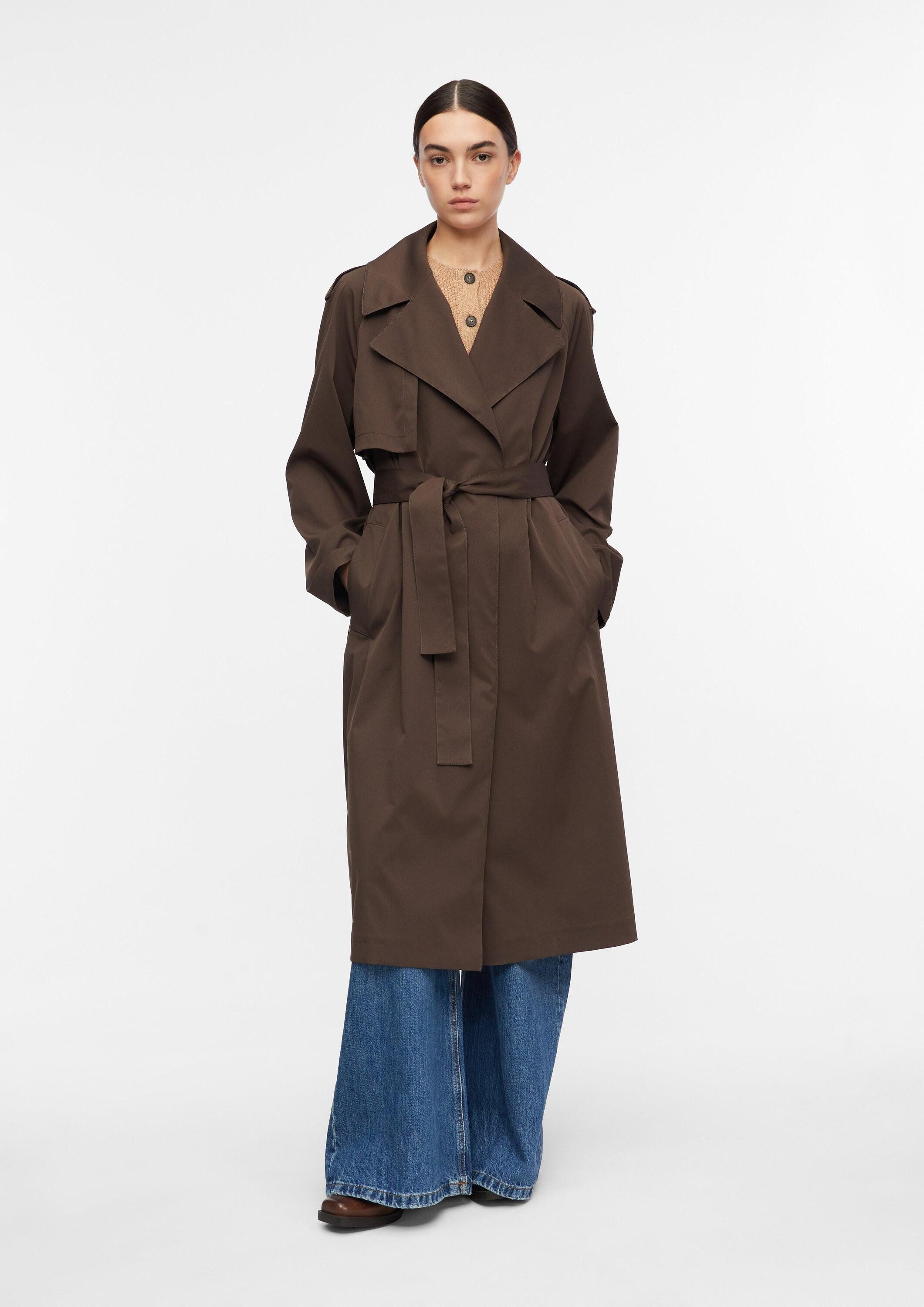 comma Trenchcoat Outdoor-Mantel Trench Coat mit Logo-Gürtel