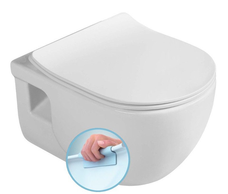 Sapho Tiefspül-WC BRILLA Hänge-WC, Rimless, 36,5x53cm, weiß, Sapho-100614