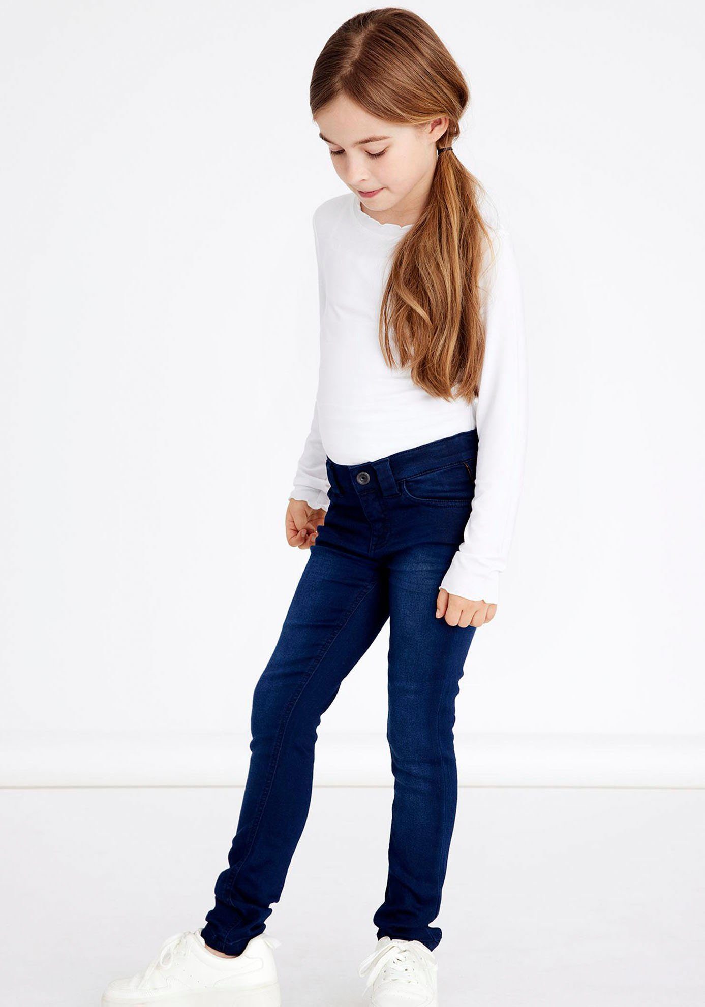 Name It Regular-fit-Jeans Jeanshose Skinny fit NKFPOLLY für Mädchen, Organic
