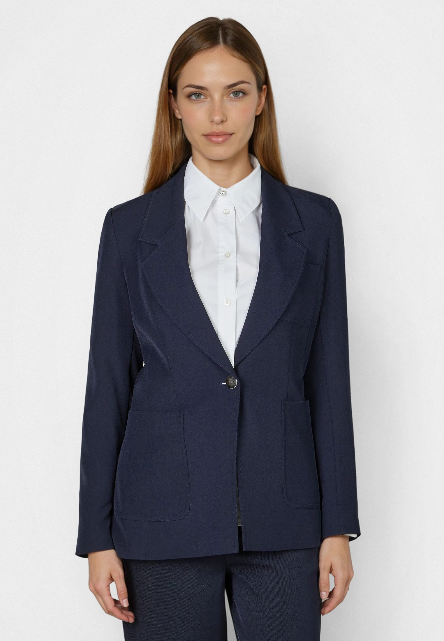 MARC AUREL Longblazer mit sportivem Stepp