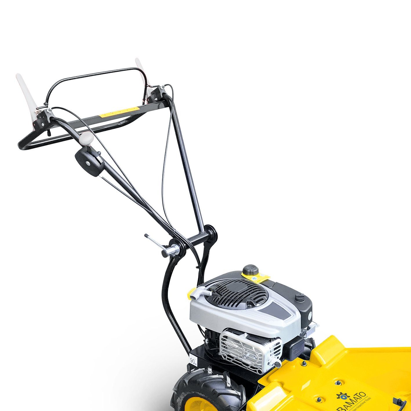 BAMATO Benzinrasenmäher GS-875, 64 cm Schnittbreite, Hochgrasmäher, Hochgrasschneider, 4 bewegliche Messer