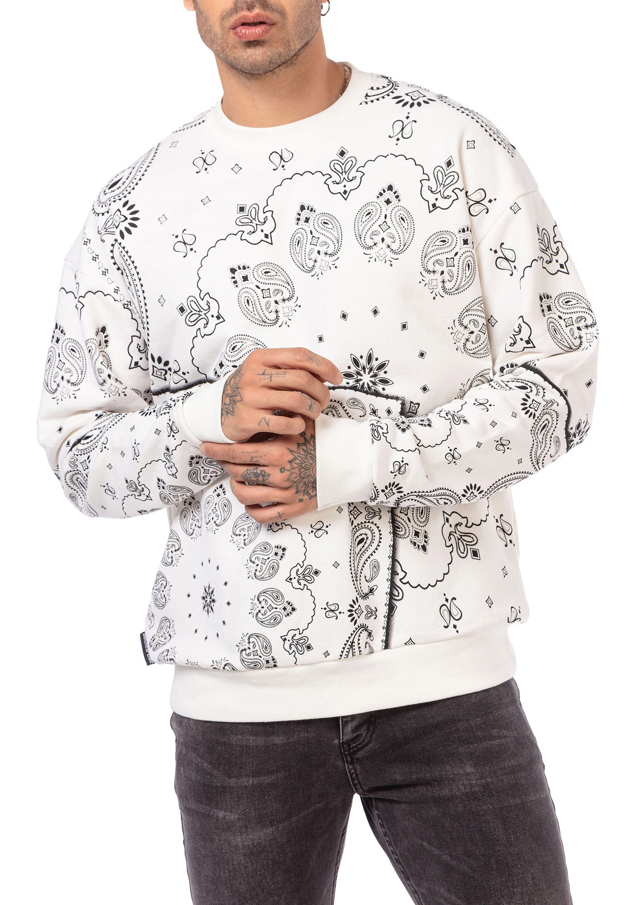 RedBridge Sweatshirt mit Bandana-Print Moderner Streetwear-Pullover – Bild 3 von 5