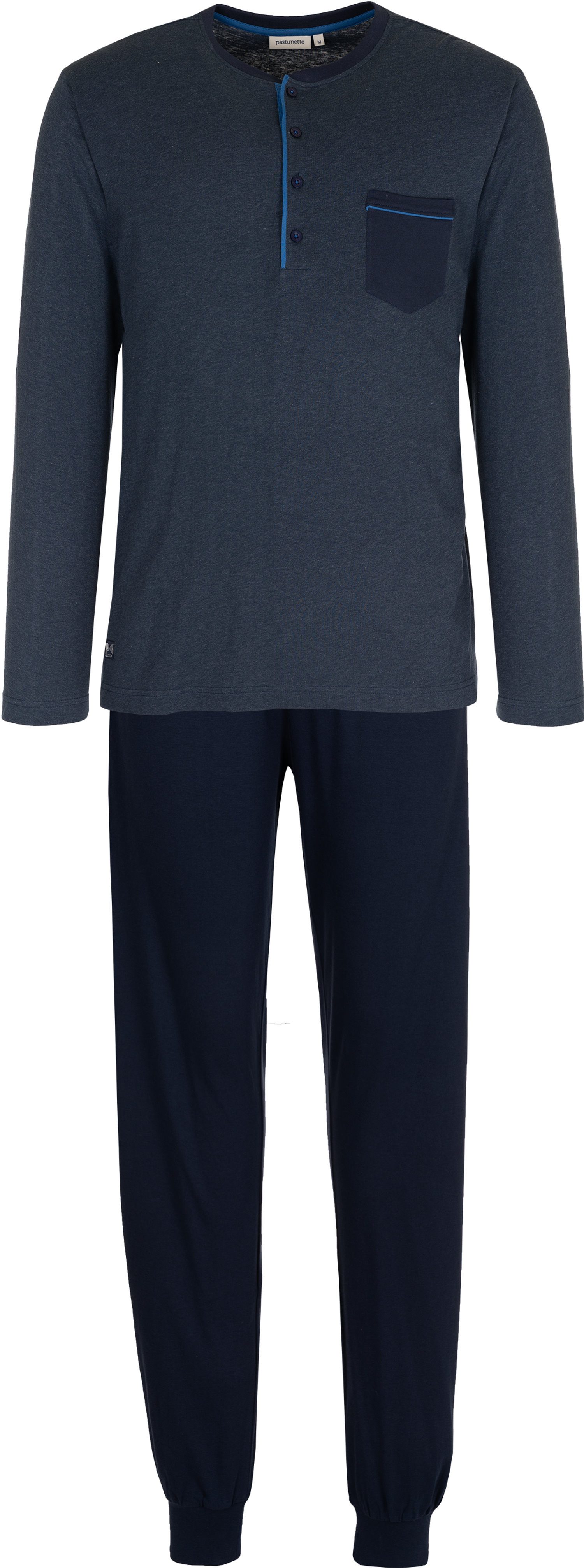 Pastunette Schlafanzug Herren pyjama mit Bündchen günstig online kaufen