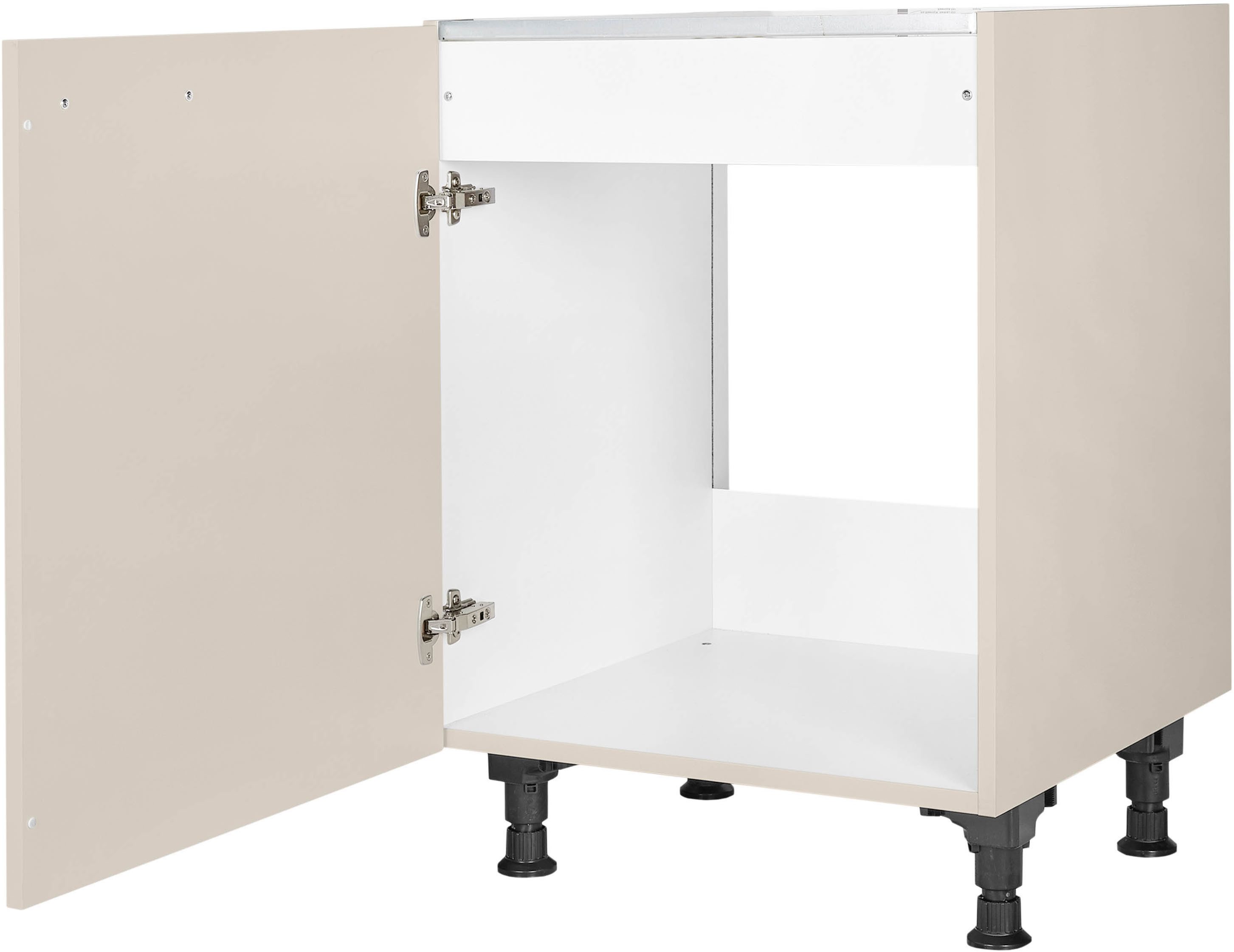 nobilia® Spülenschrank "Laser", Ausrichtung wählbar, vormontiert, in den Breiten 45 und 60 cm, mit höhenverstellbaren Sockelfüßen – Bild 2 von 5