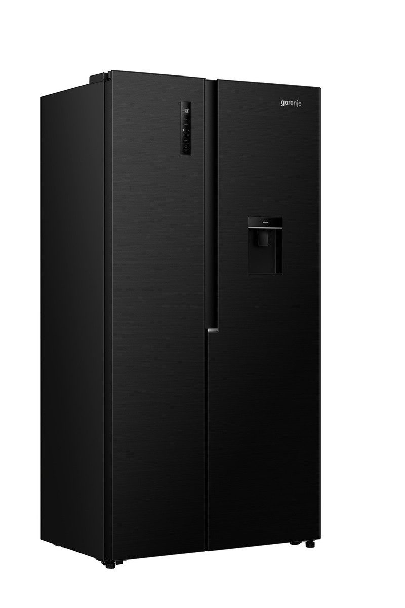 Gorenje G400 Freistehend Side-by-Side-Kühlschrank, 178.6 x 91.1 x 61.5 cm, Black stainless steel