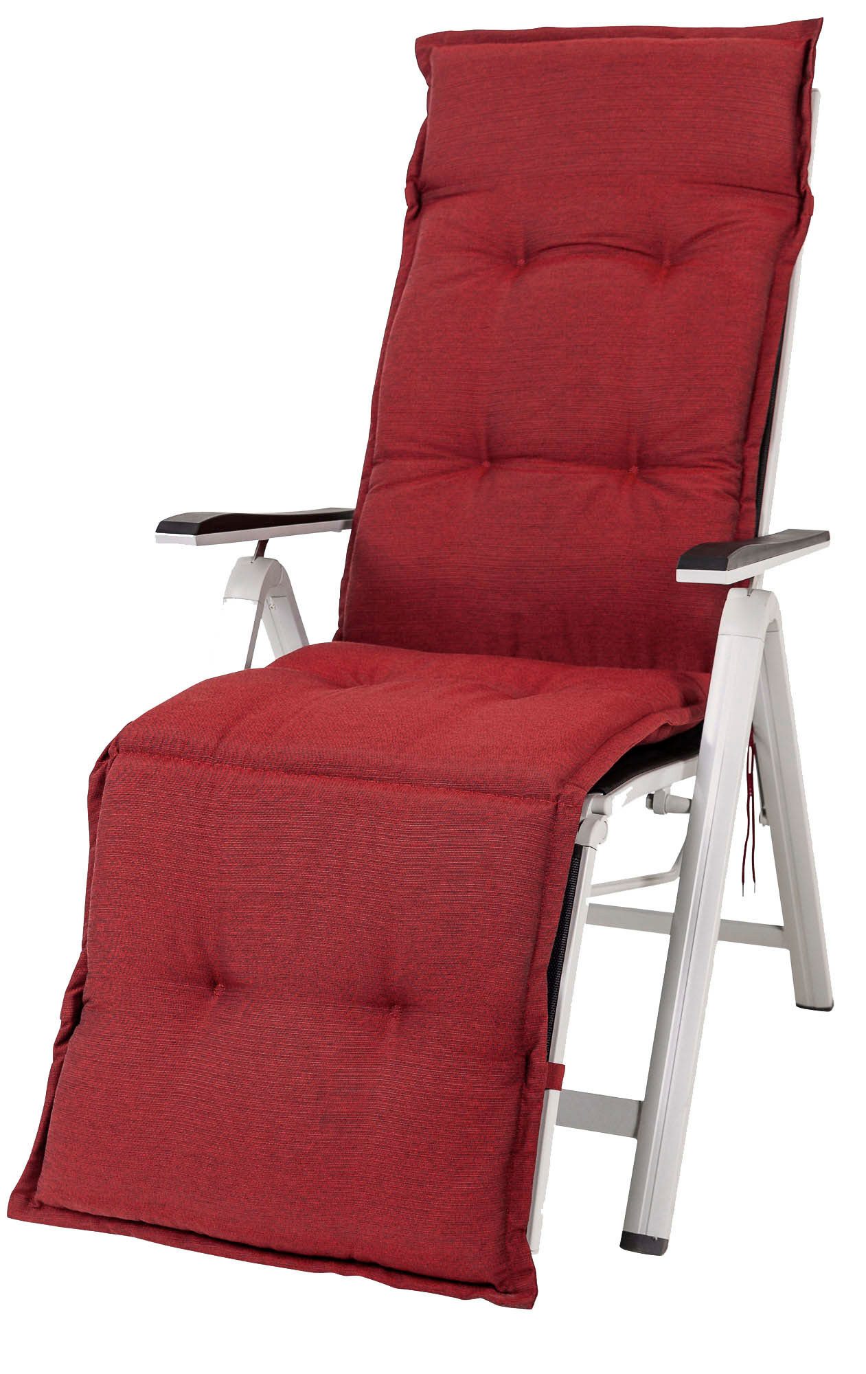 Sun Garden Sesselauflage Relaxliege Naxos 50318-300 dunkelrot 174x50x6 cm Sun Garden