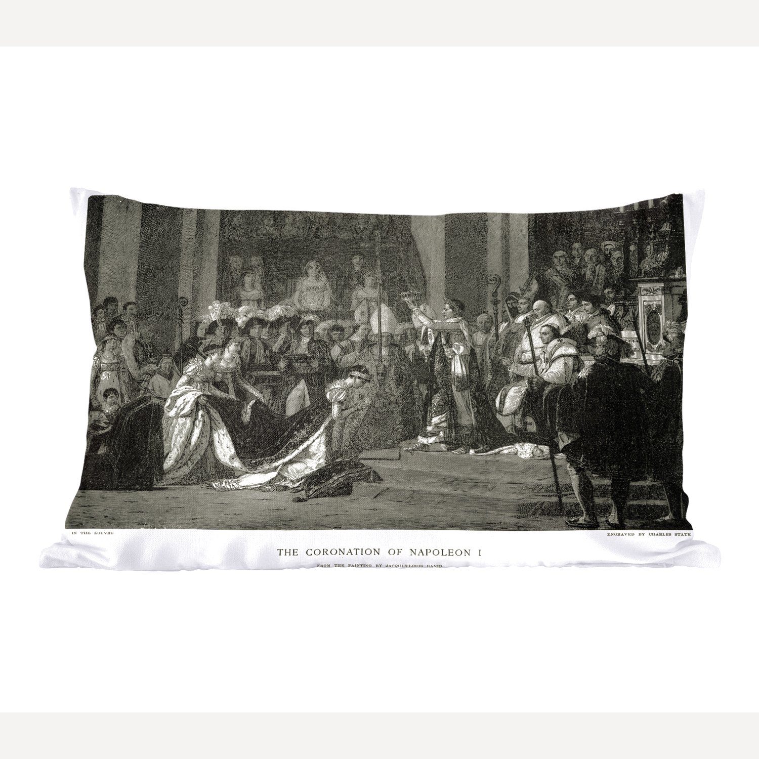 MuchoWow Dekokissen Illustration Dekokissen großen und Napoleon Füllung, von von, Schlafzimmer Gruppe Dekoration, einer Wohzimmer Zierkissen, mit Bonaparte