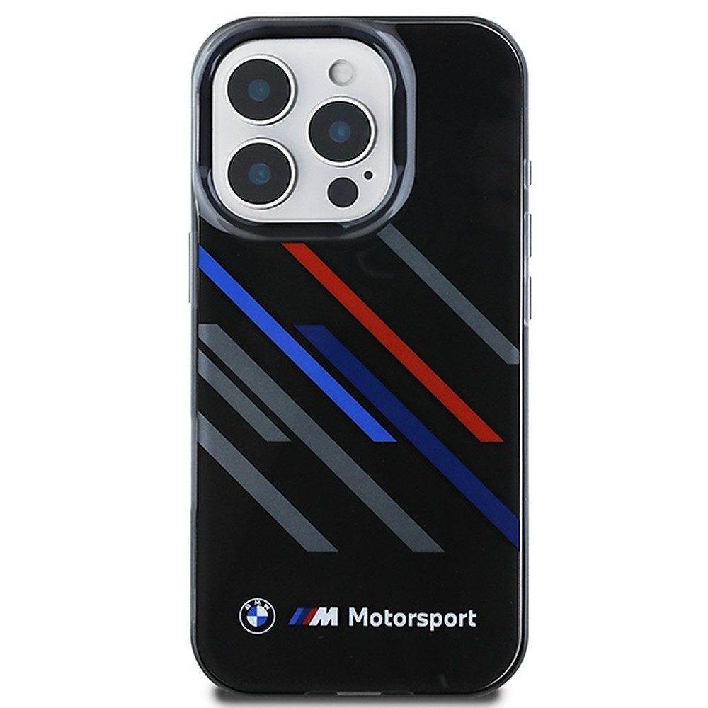 BMW Handyhülle Schutzhülle Hartschale Motorsportdesign 6,9 Zoll, Lizenzprodukt, Streifendesign, erhöhte Ränder